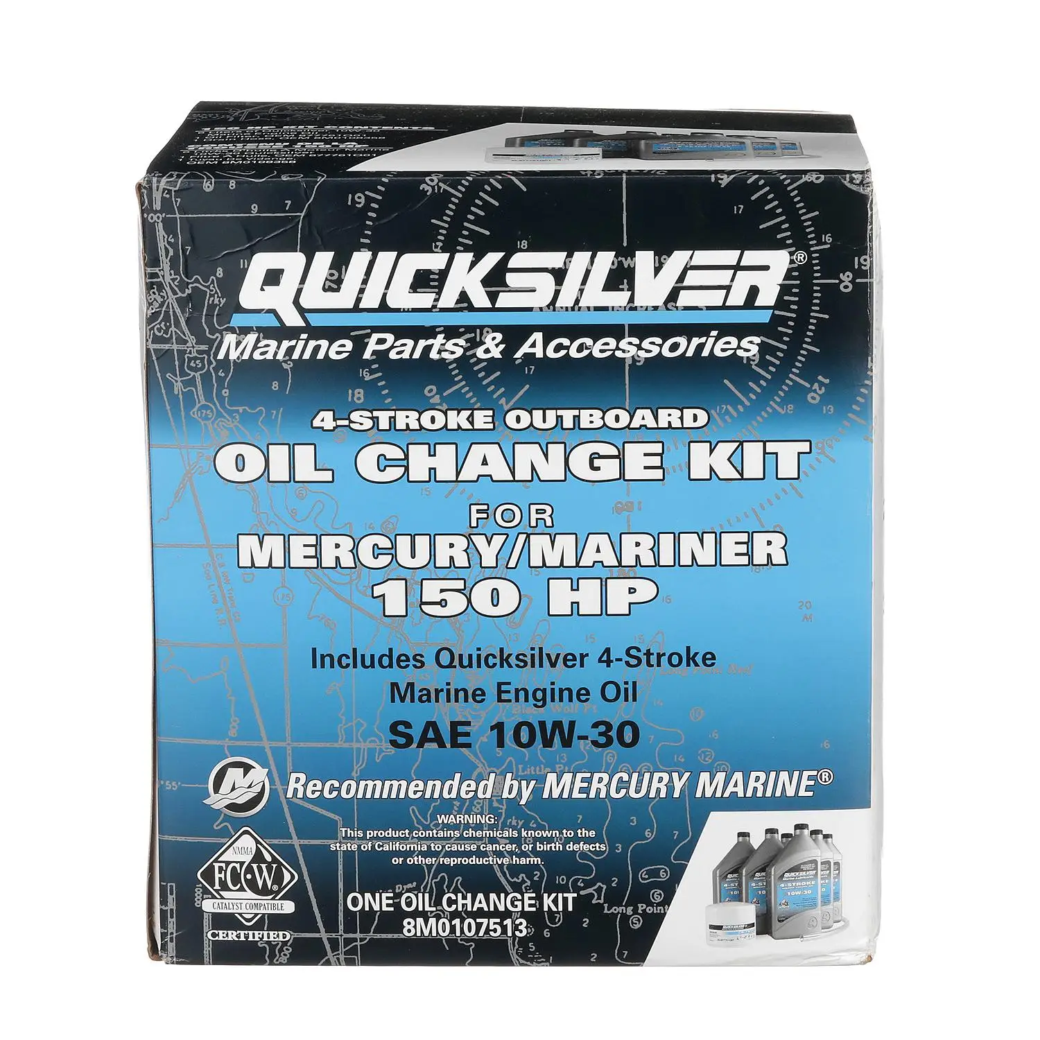 Quicksilver 10W-30 Oil Change Kit for 4-Stroke 150hp Mercury and Mariner Outboards - Image 7
