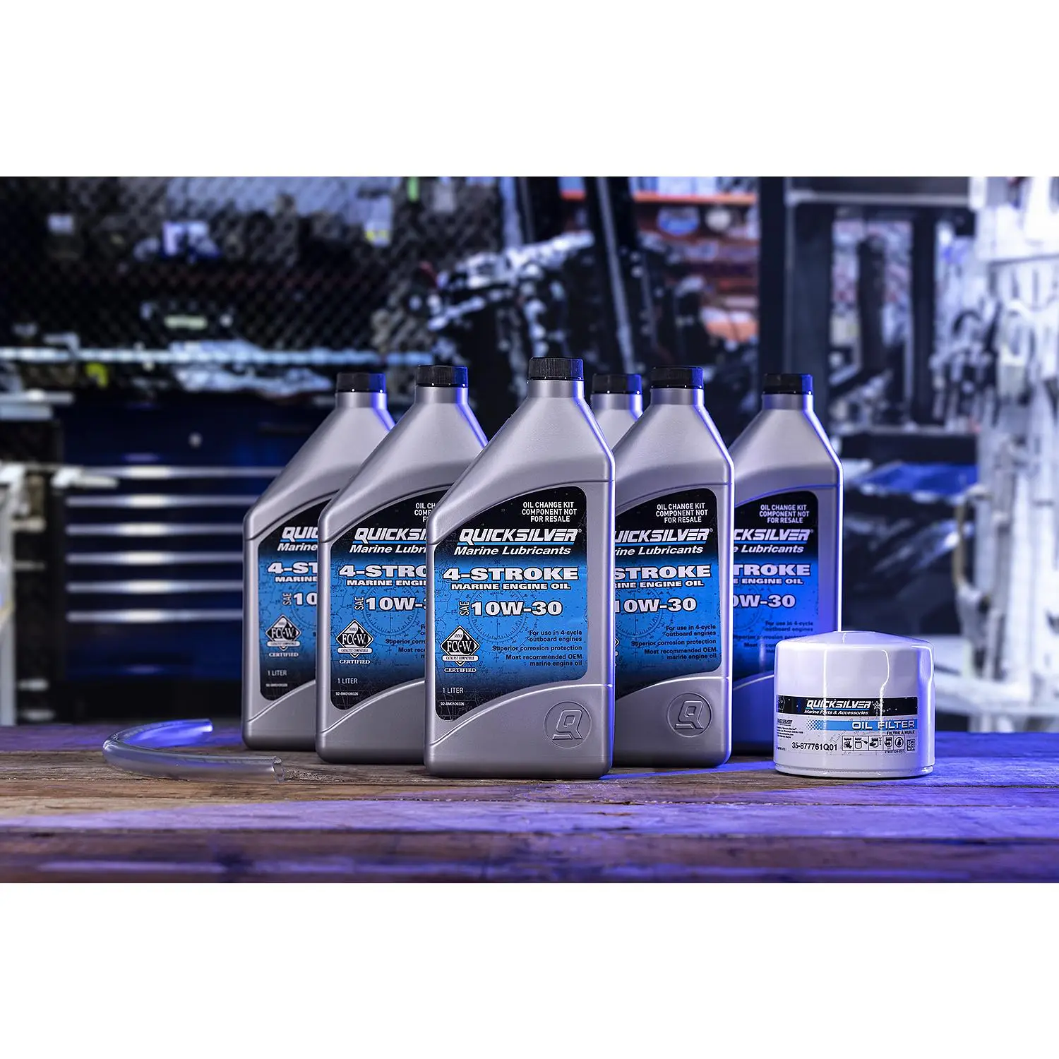 Quicksilver 10W-30 Oil Change Kit for 4-Stroke 150hp Mercury and Mariner Outboards - Image 9