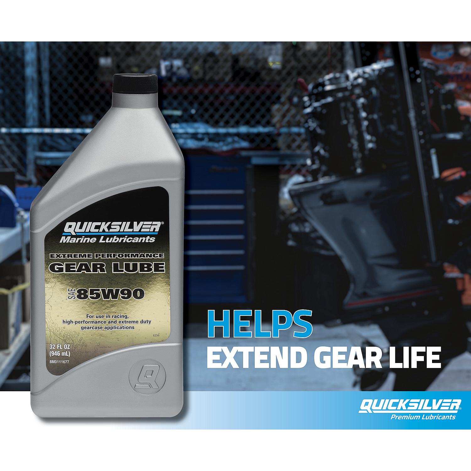 Quicksilver 85W-90 Extreme Performance Gear Lube For Outboard and Sterndrive Engines, 1 Gallon - Image 7
