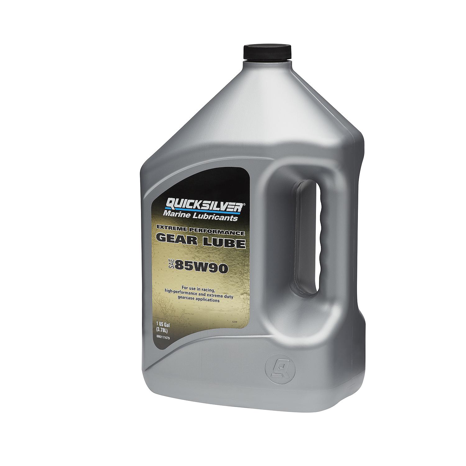 Quicksilver 85W-90 Extreme Performance Gear Lube For Outboard and Sterndrive Engines, 1 Gallon