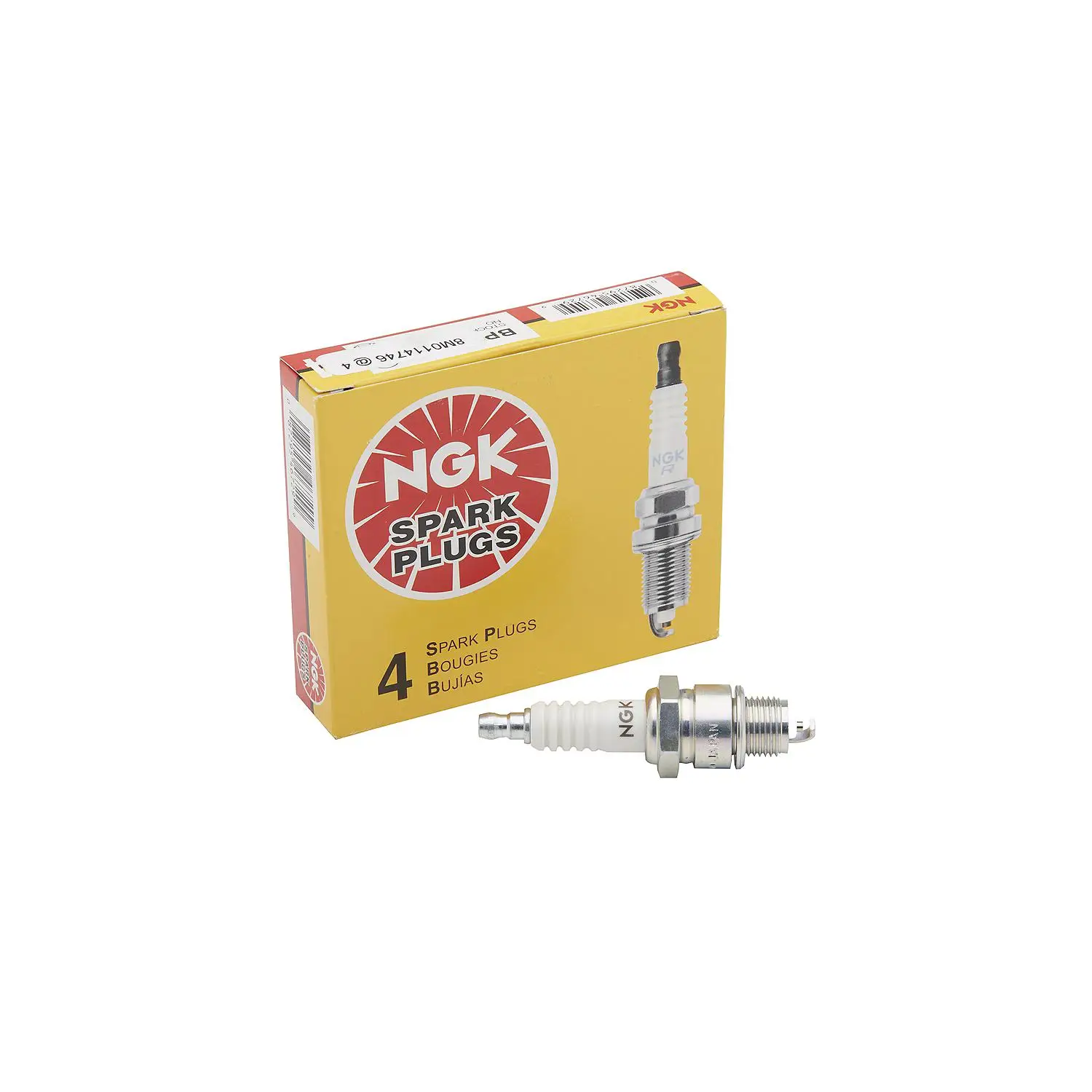 Quicksilver NGK 6729 Spark Plug-BP8HS-15, 4 Pack