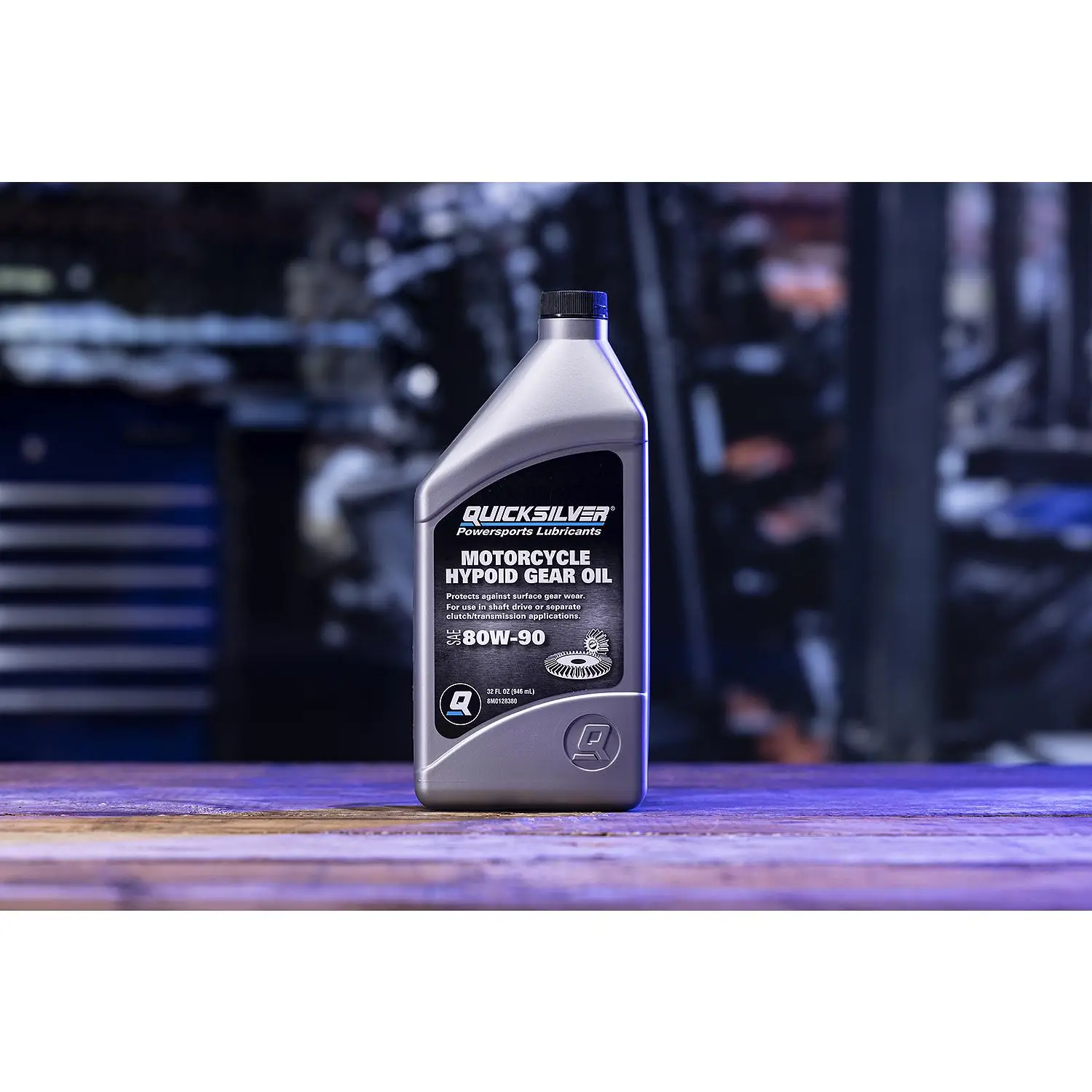 Quicksilver 8M0128380 80W-90 Motorcycle Hypoid Gear Oil, 1 Qt. - Image 2