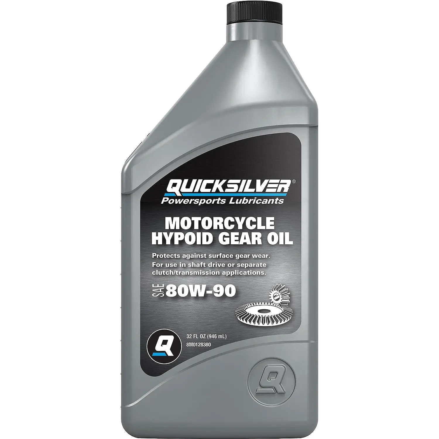 Quicksilver 8M0128380 80W-90 Motorcycle Hypoid Gear Oil, 1 Qt. - Image 5