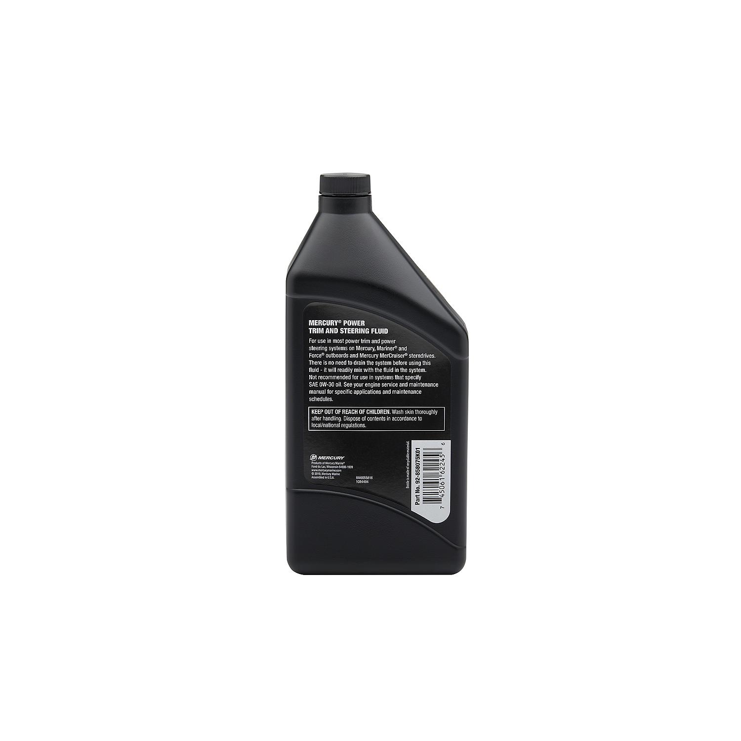 Mercury 858075K01 Power Trim and Steering Fluid - 1 Quart Bottle - Image 4