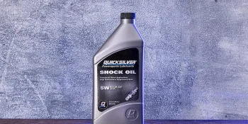 Quicksilver 8M0128405 5W Motorcycle Shock Oil, 1 Qt.