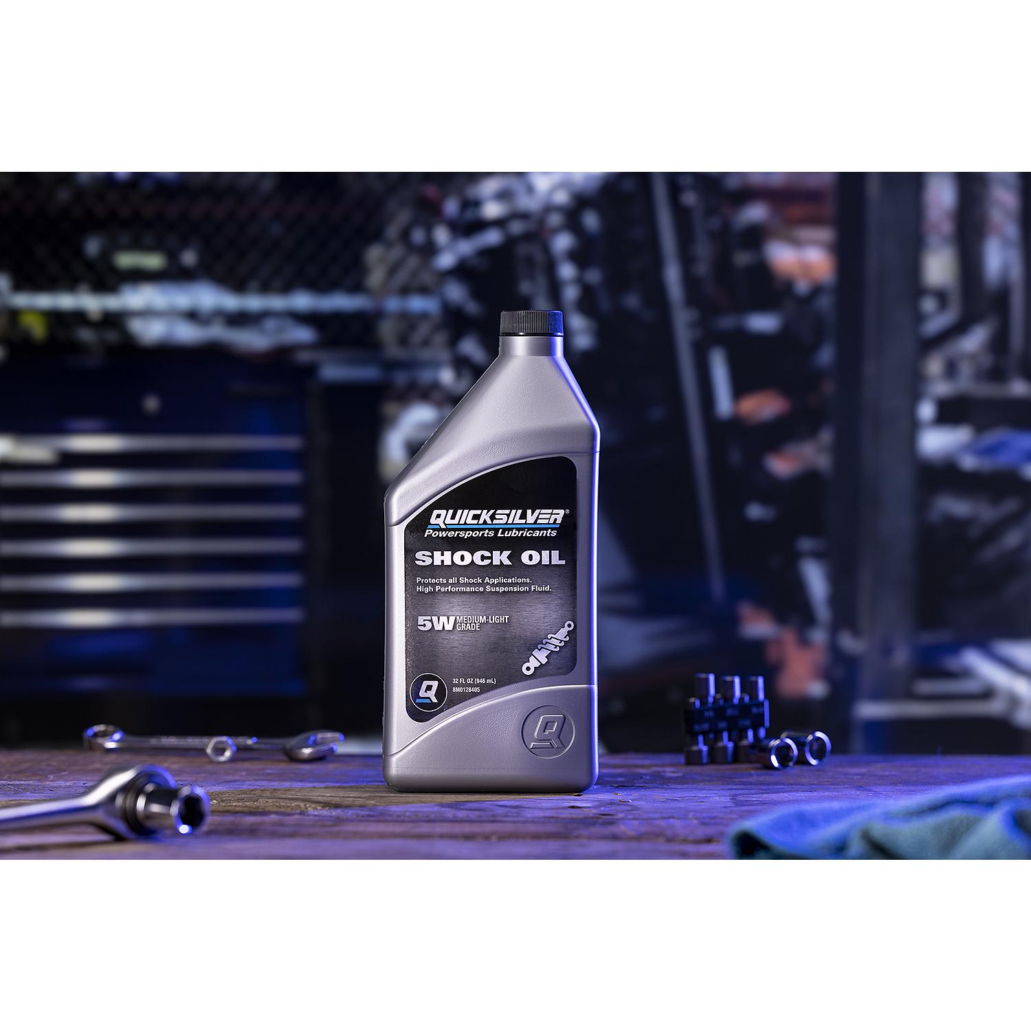 Quicksilver 8M0128405 5W Motorcycle Shock Oil, 1 Qt. - Image 2