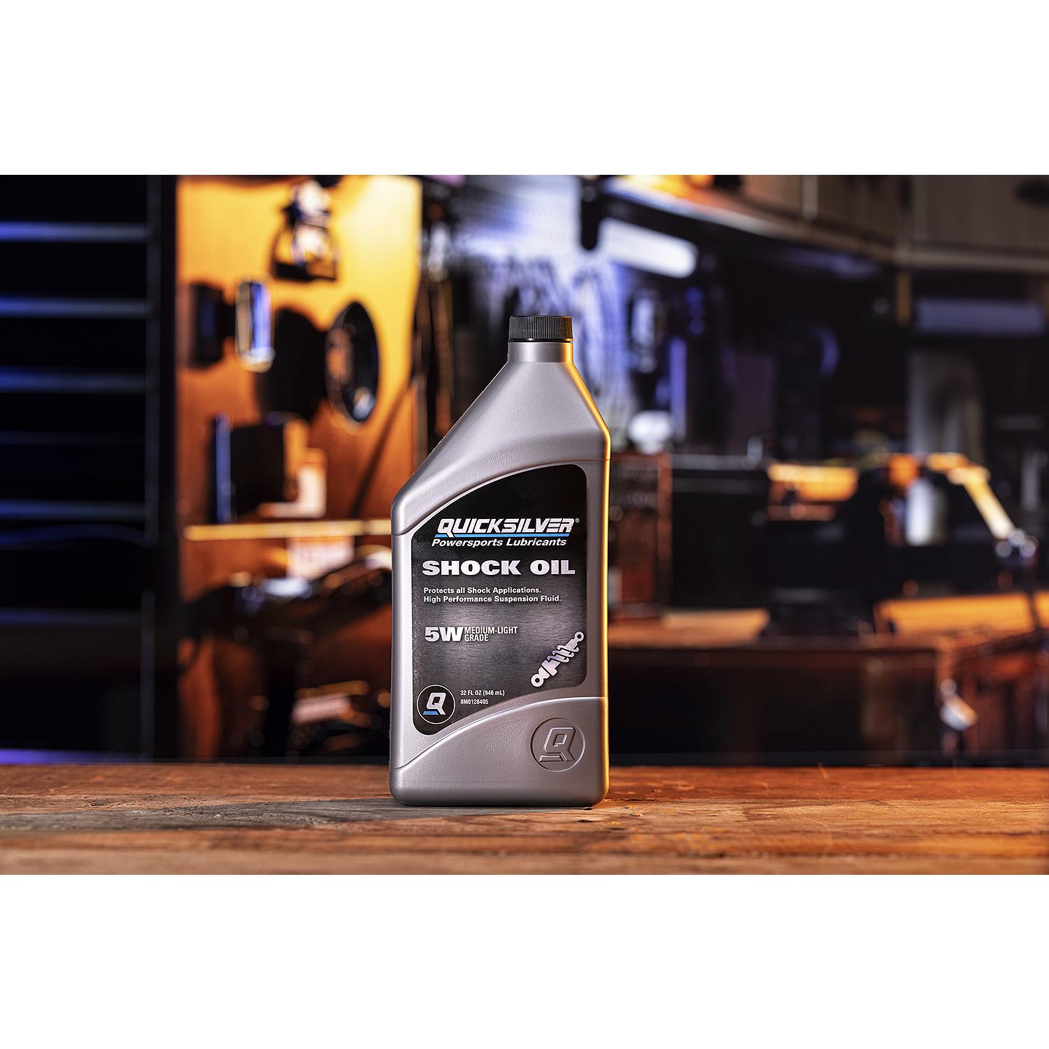 Quicksilver 8M0128405 5W Motorcycle Shock Oil, 1 Qt. - Image 3