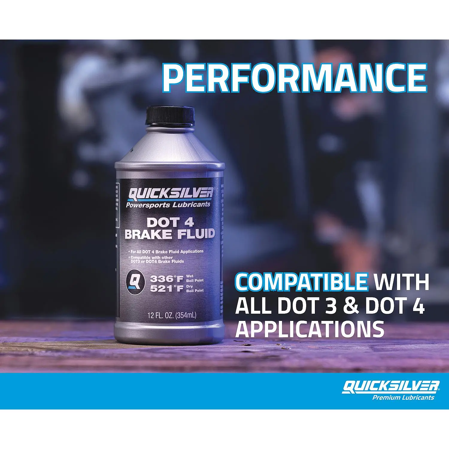 Quicksilver 8M0128415 DOT 4 Brake Fluid for Marine, Automotive and Powersports Brake Systems, 12 oz. - Image 5