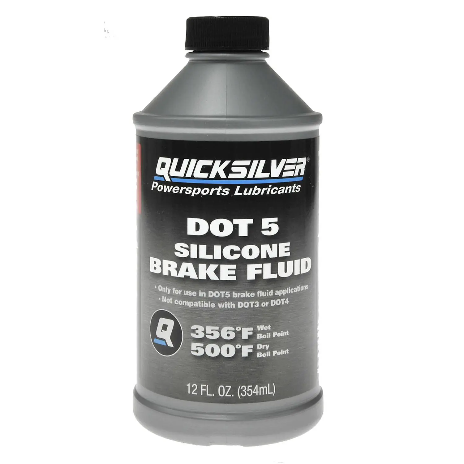 Quicksilver 8M0128419 DOT 5 Brake Fluid, 12 oz., Gray