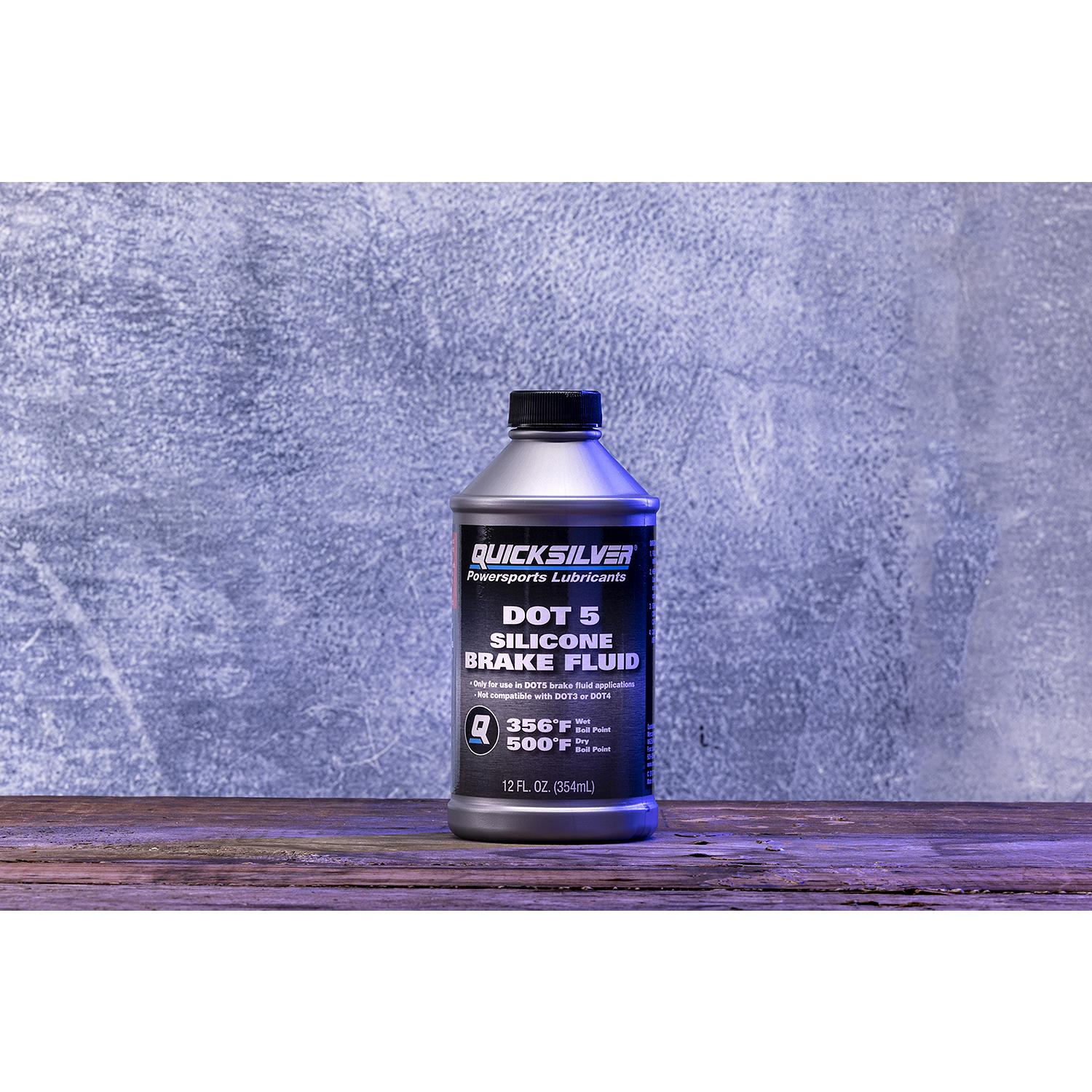 Quicksilver 8M0128419 DOT 5 Brake Fluid, 12 oz., Gray - Image 2