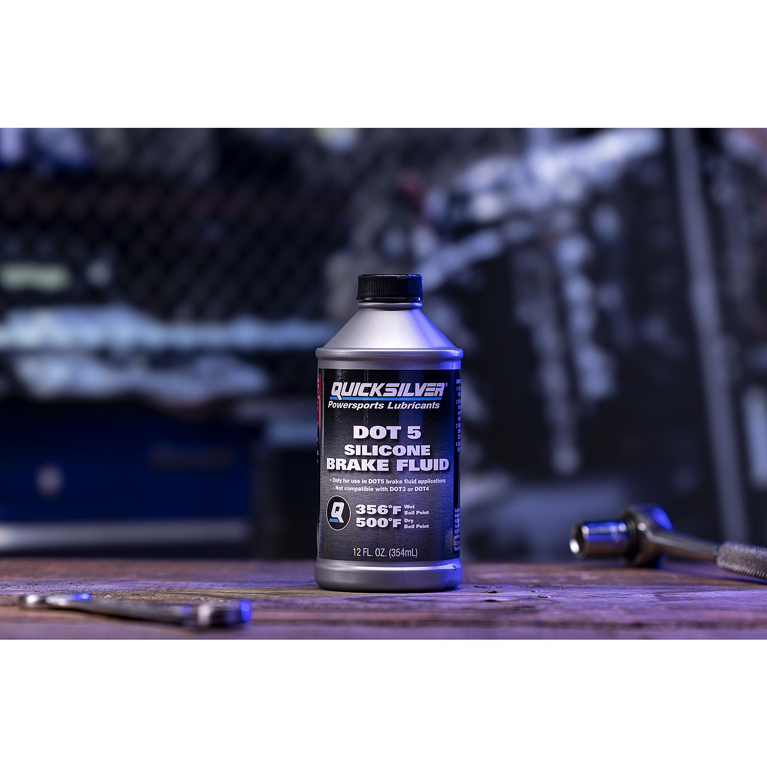Quicksilver 8M0128419 DOT 5 Brake Fluid, 12 oz., Gray - Image 3