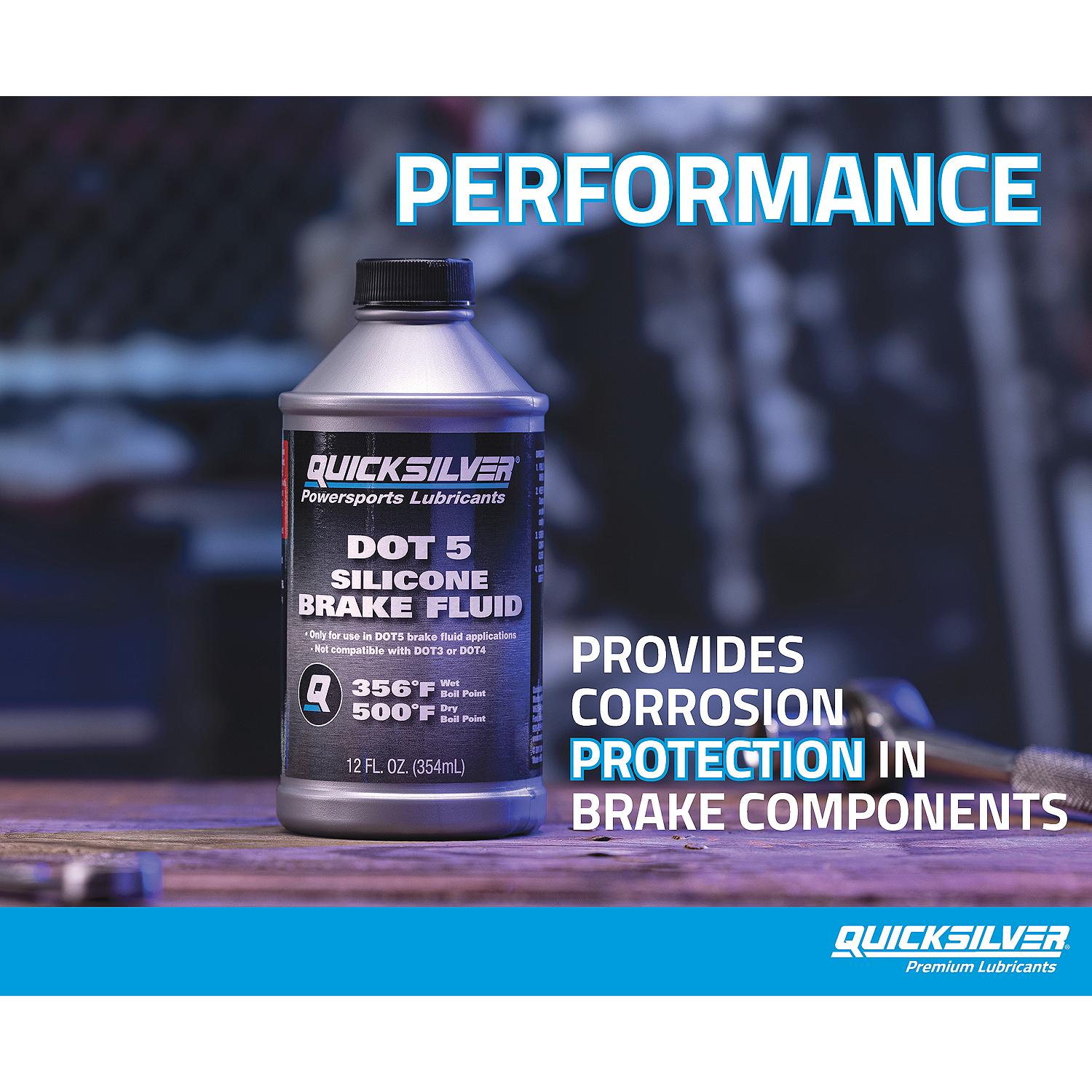 Quicksilver 8M0128419 DOT 5 Brake Fluid, 12 oz., Gray - Image 5