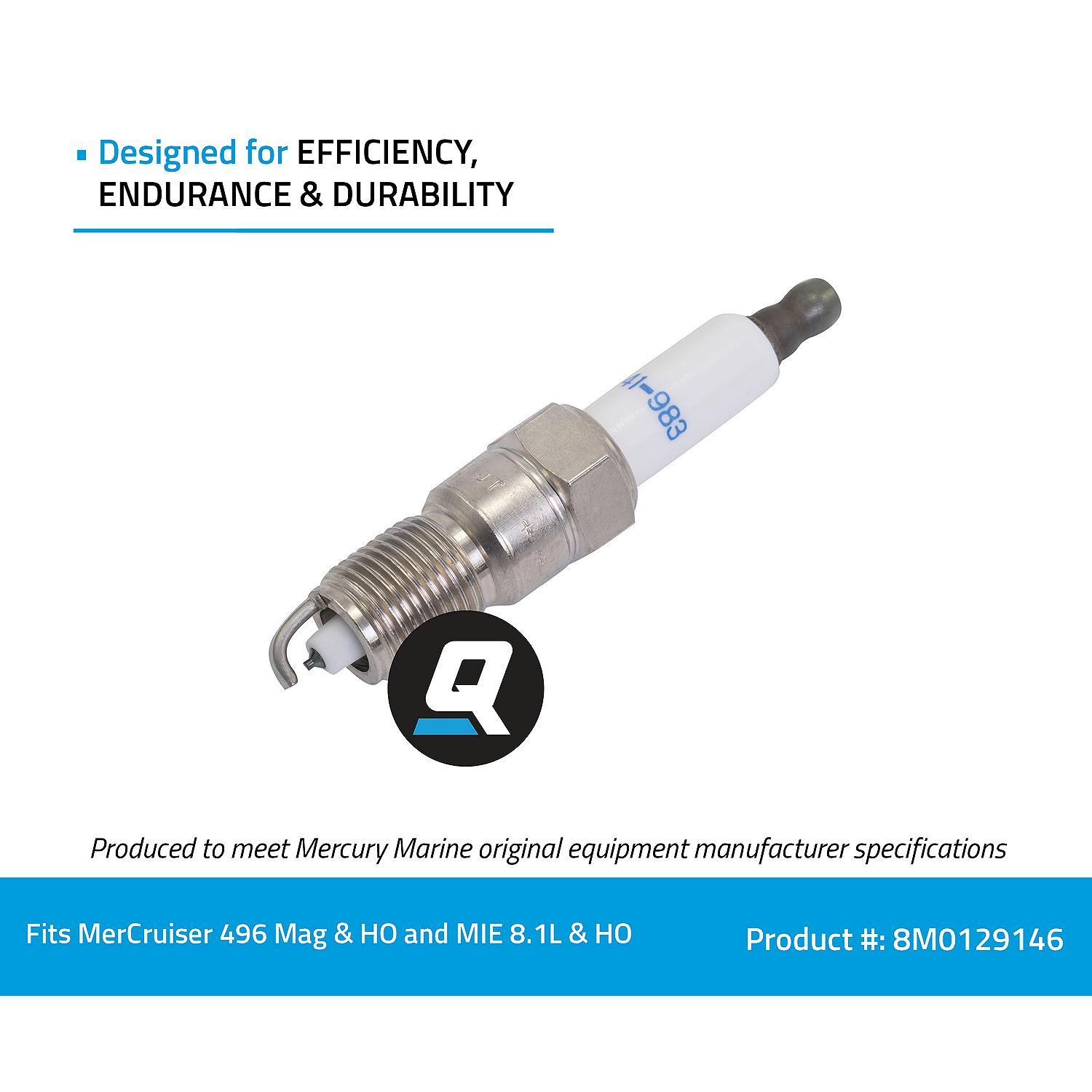 Quicksilver ACDelco GM Original Equipment 41-983 Double Platinum Spark Plug - Image 2