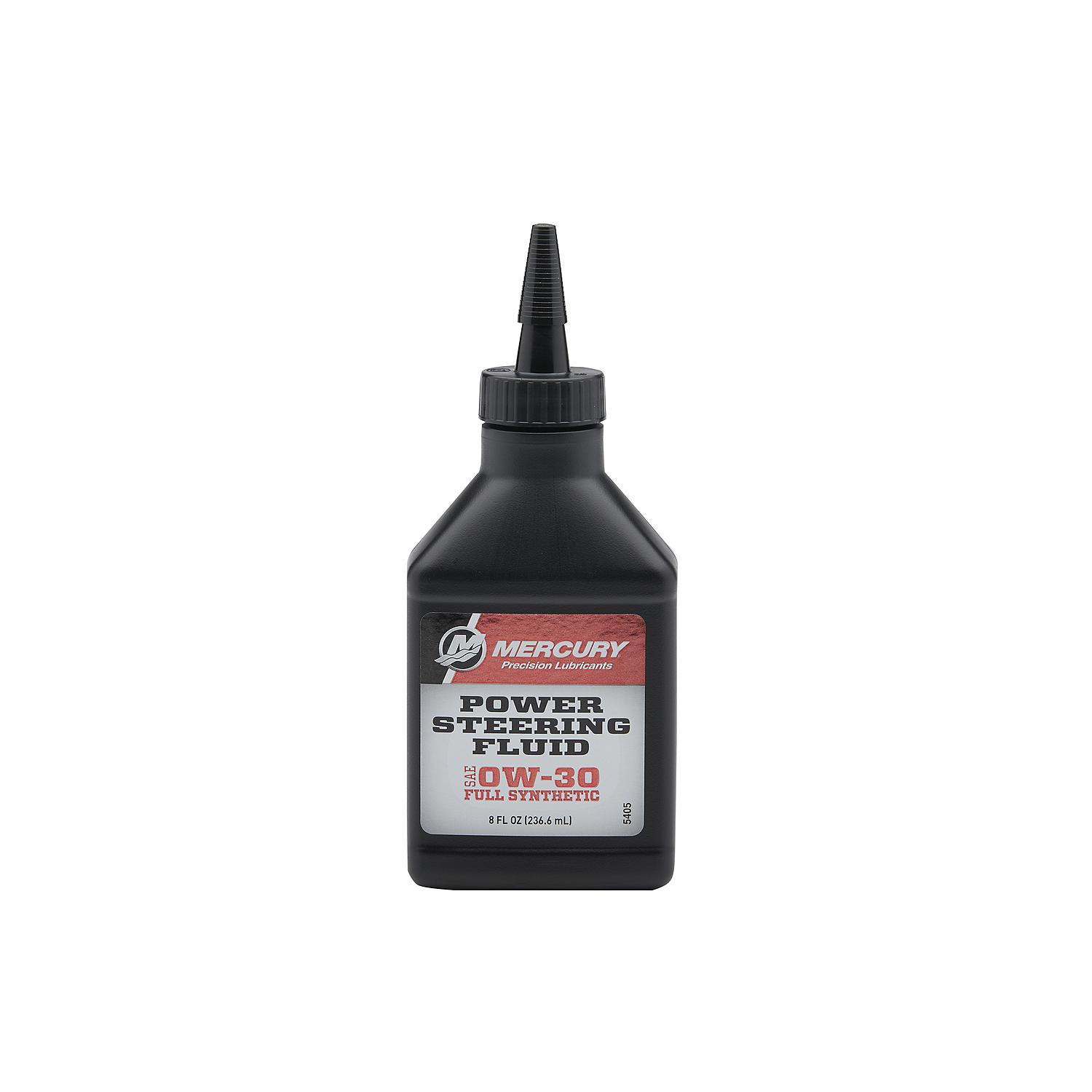 Mercury 858076K01 SAE 0W-30 Full Synthetic Power Steering Fluid – 8 oz Bottle
