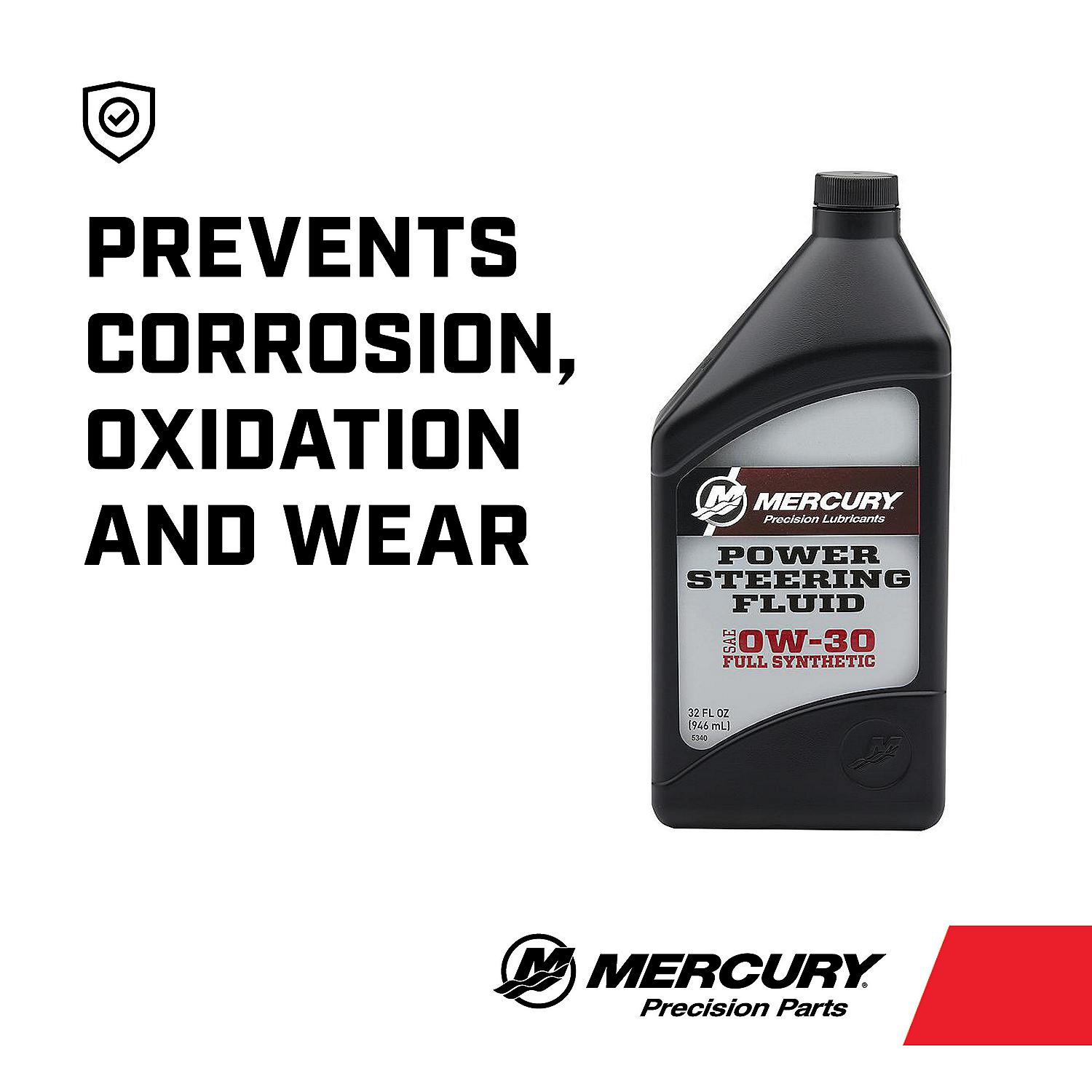 Mercury 858077K01 SAE 0W-30 Full Synthetic Power Steering Fluid - 32 oz Bottle - Image 3