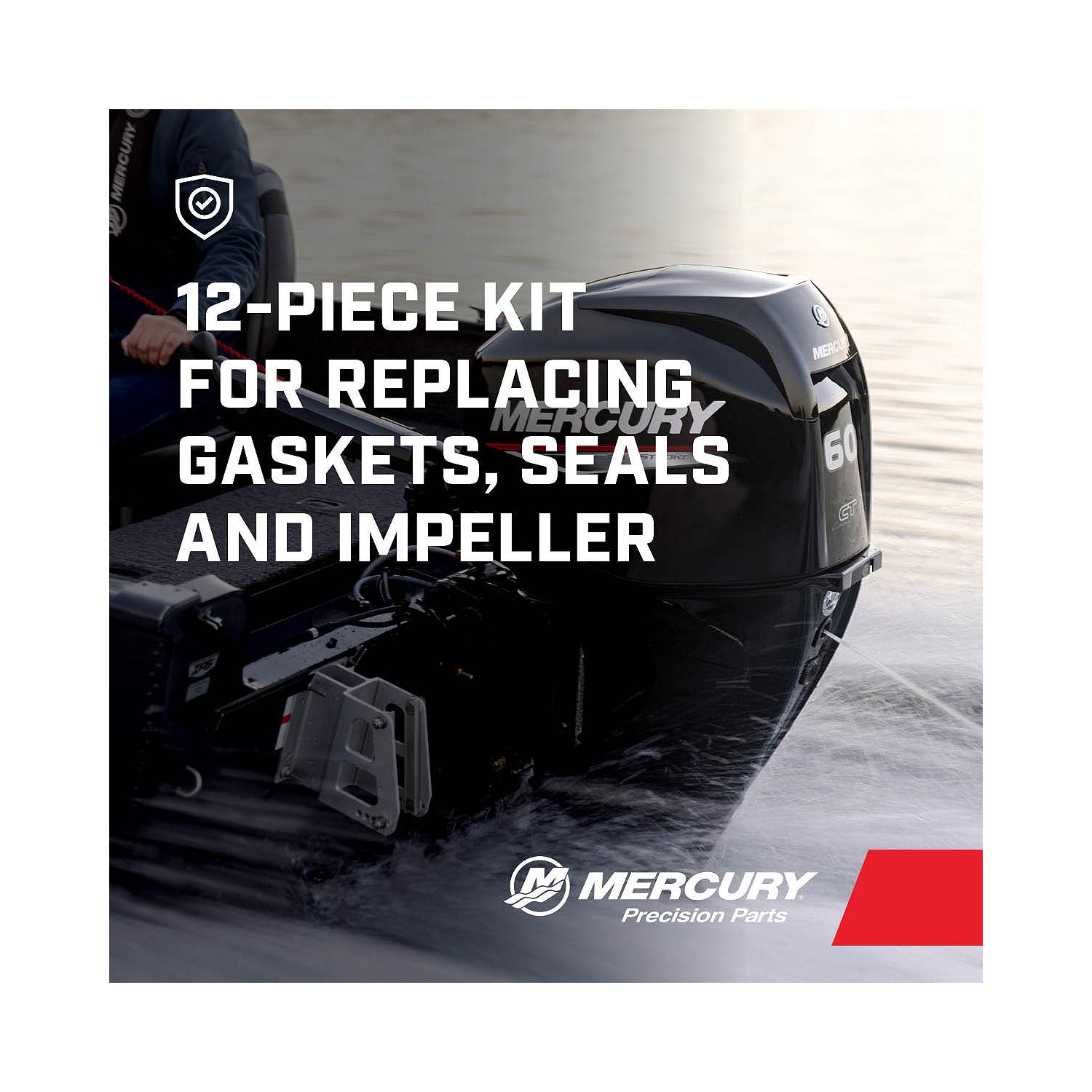 Mercury Water Pump Impeller Repair Kit 19453T2 for Mercury 50-60hp TwoStroke Outboards with Standard Gearcase - Image 6