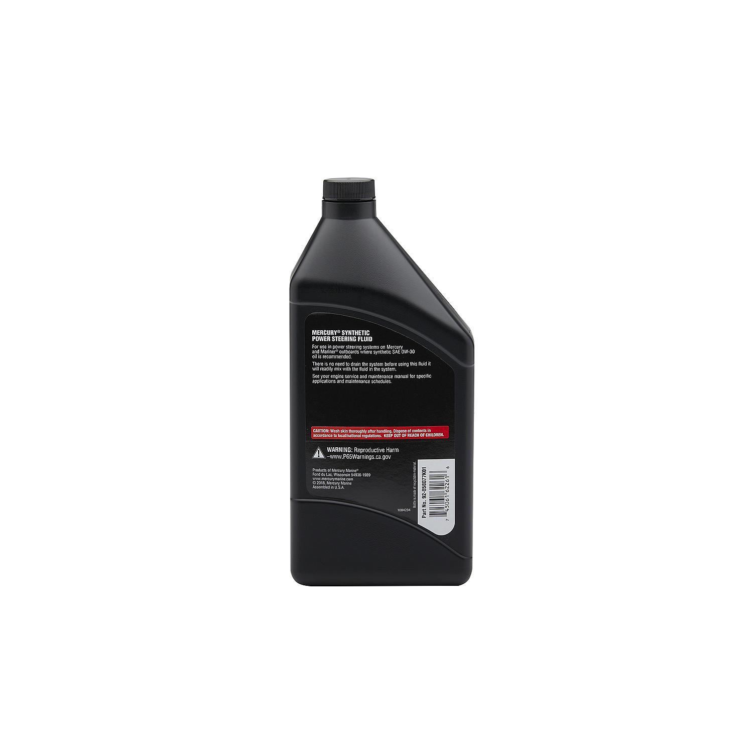 Mercury 858077K01 SAE 0W-30 Full Synthetic Power Steering Fluid - 32 oz Bottle - Image 5