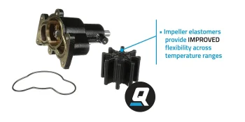 Quicksilver 8M0139984 Brass Water Pump Housing for V6 and V8 MerCruiser Engines: (305, 350 and 496 CID, 2000-2016)