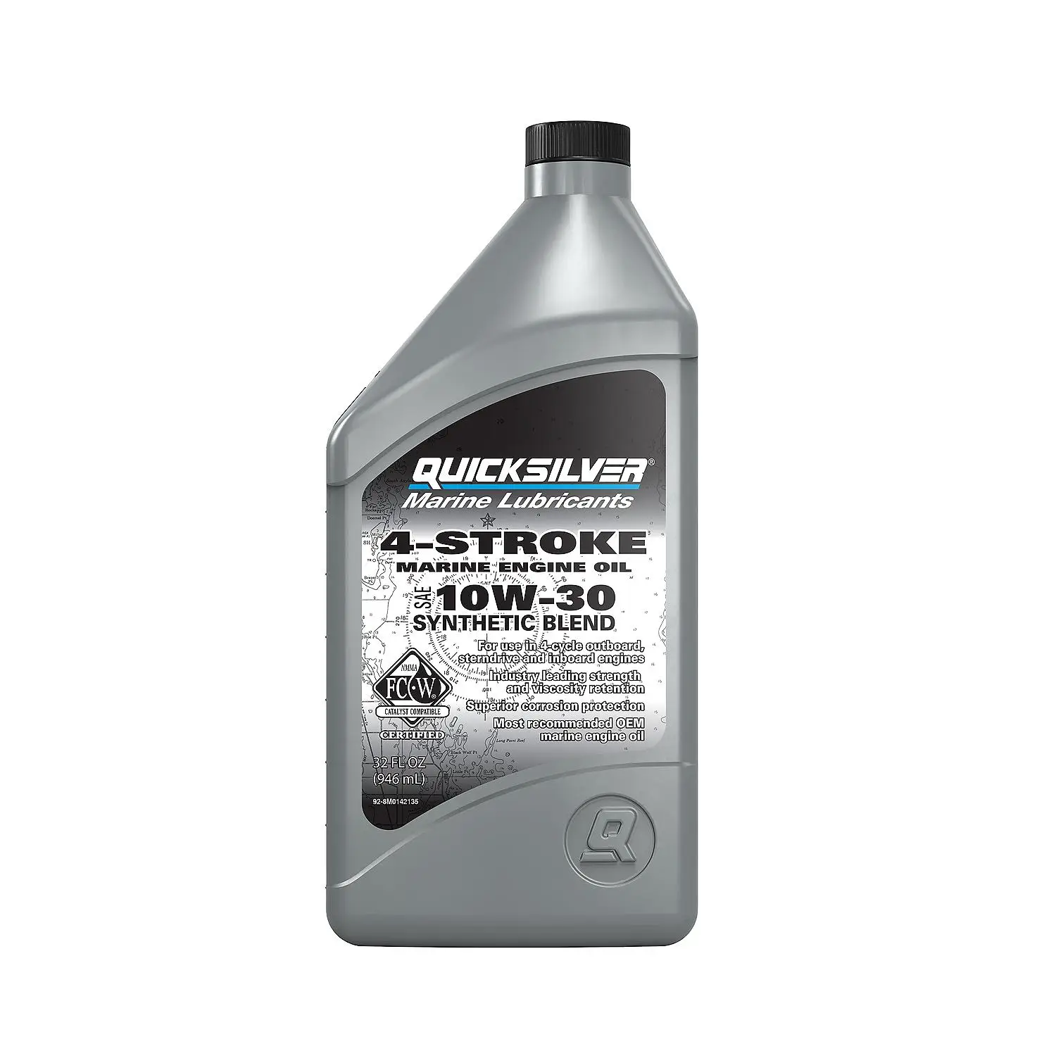 Quicksilver 10W-30 Synthetic Marine Engine Oil, 1 Qt. - Image 2