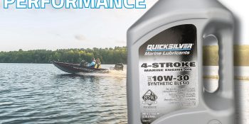 Quicksilver 10W-30 4-Stroke Synthetic Blend Marine Outboard and Sterndrive Engine Oil, 1 Gallon