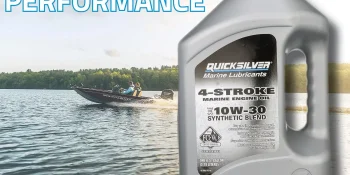 Quicksilver 10W-30 4-Stroke Synthetic Blend Marine Outboard and Sterndrive Engine Oil, 1 Gallon
