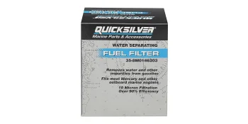 Quicksilver 8M0146203 Water Separating Fuel Filter, 10-Micron Filtration, Quicksilver Head