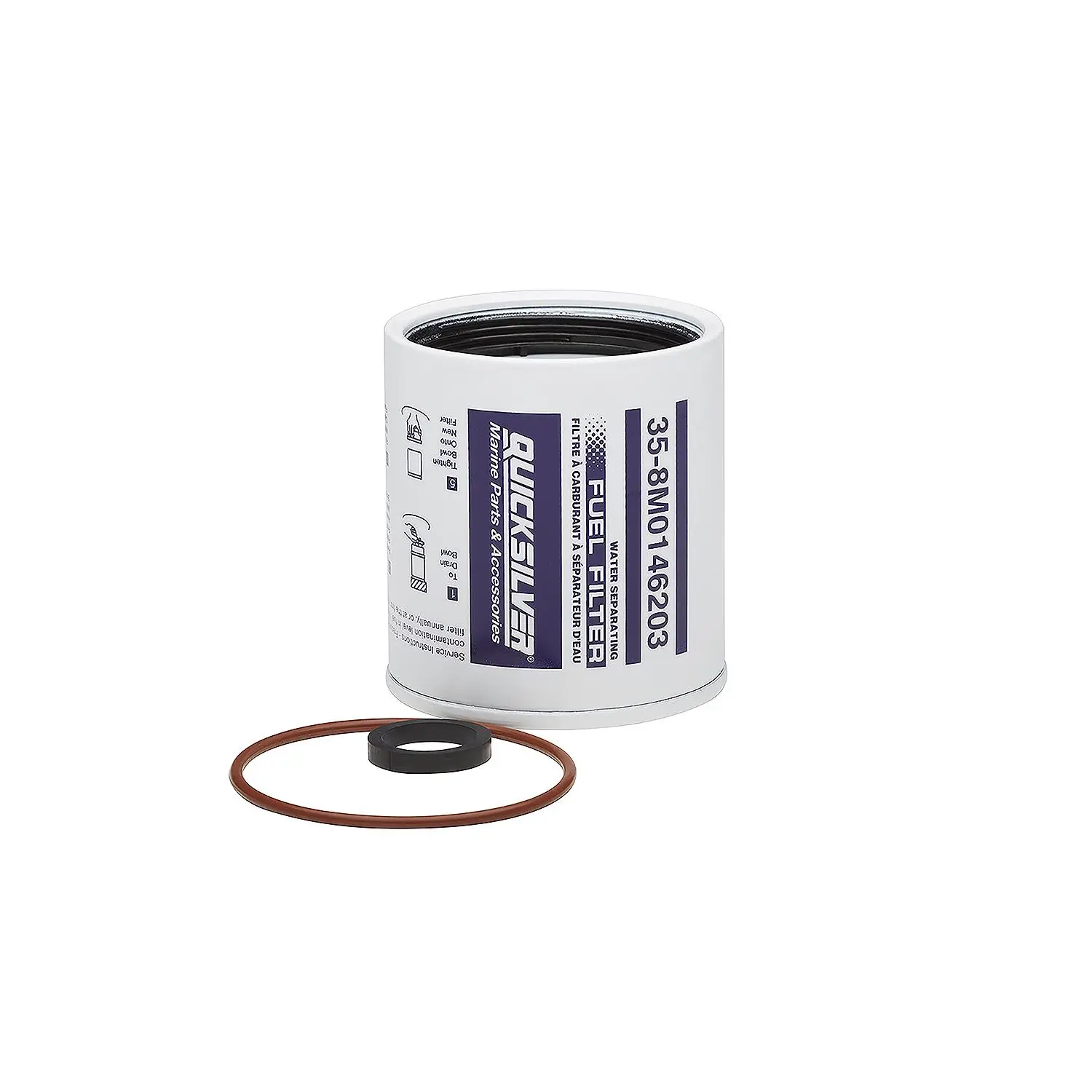 Quicksilver 8M0146203 Water Separating Fuel Filter, 10-Micron Filtration, Quicksilver Head - Image 2