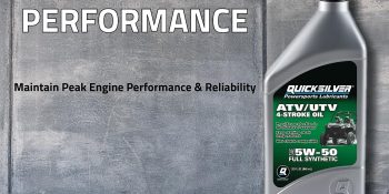 Quicksilver 8M0149407 5W-50 Full Synthetic 4-Stroke ATV/UTV Engine Oil, 1 Qt.