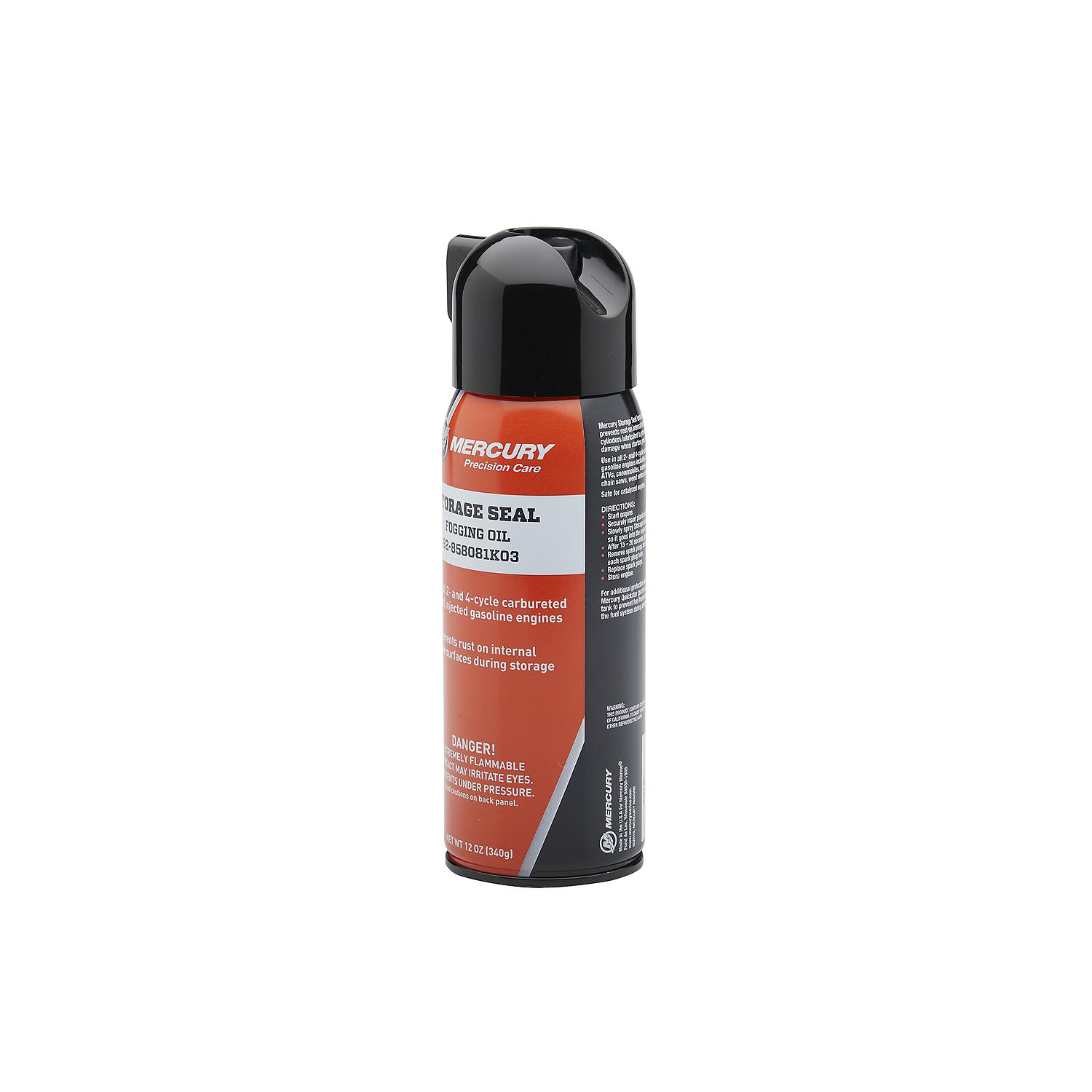 Mercury 858081K03 Storage Seal Fogging Oil for 2-Stroke and 4-Stroke Gas Engines – 12 oz Spray Can