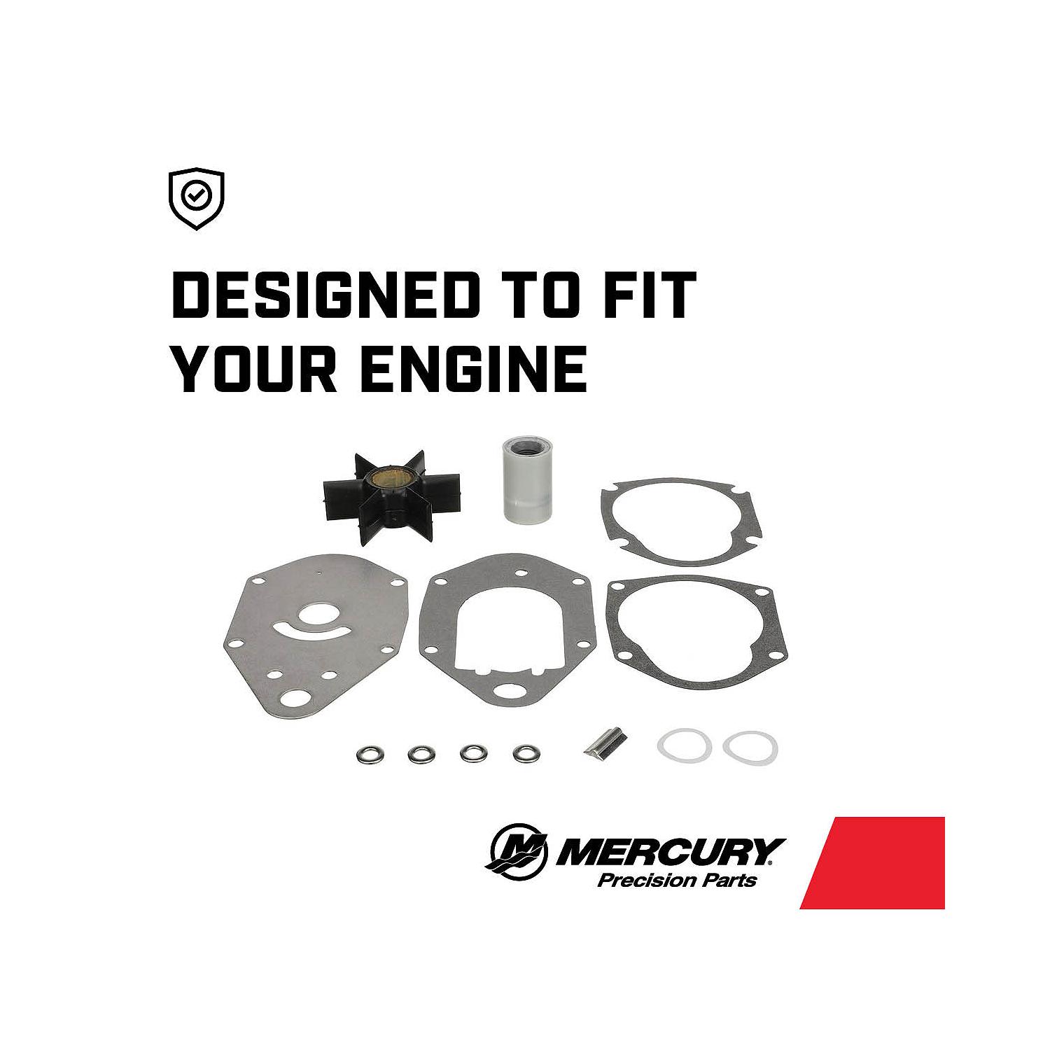 Mercury Water Pump Impeller Repair Kit 19453T2 for Mercury 50-60hp TwoStroke Outboards with Standard Gearcase - Image 7