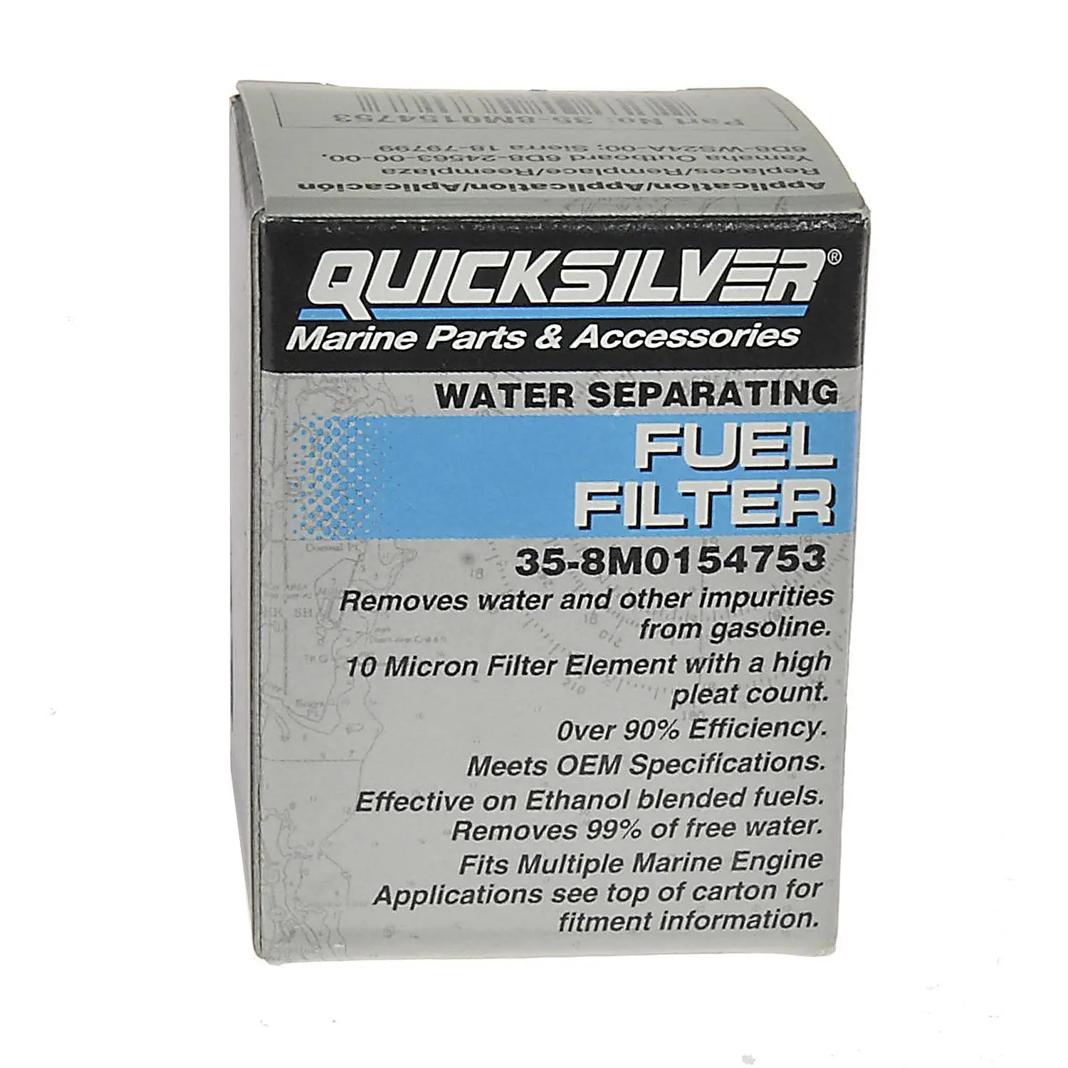 Quicksilver 8M0154753 Inline Water Separating Fuel Filter for Select Yamaha 20-115hp Outboards - Image 2