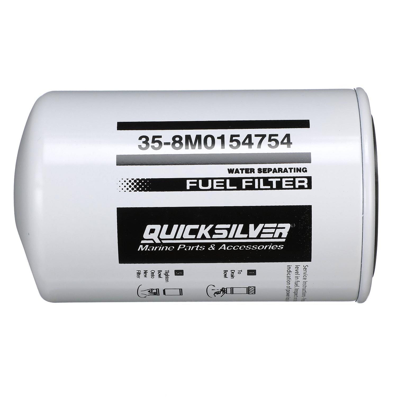 Quicksilver 8M0154754 Water Separating Fuel Filter for Select Yamaha 2-Stroke and 4-Stroke Outboards - Image 2
