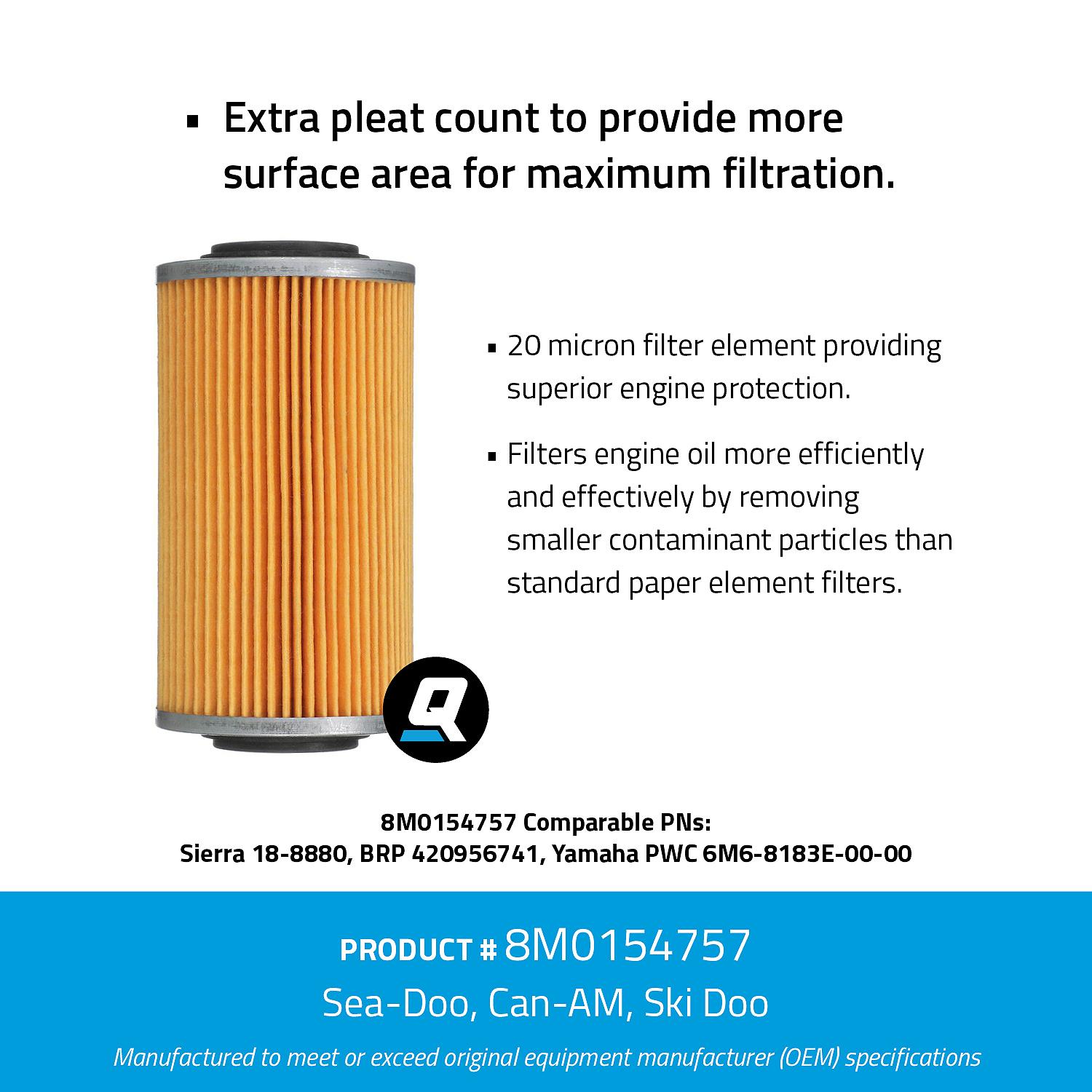 Quicksilver 8M0154757 Oil Filter for Various Marine Engines - Image 5
