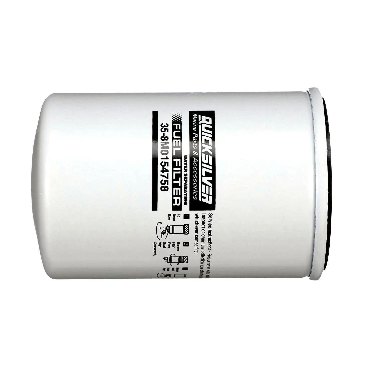 Quicksilver 8M0154758 Water Separating Fuel Filter for Various Marine Engines