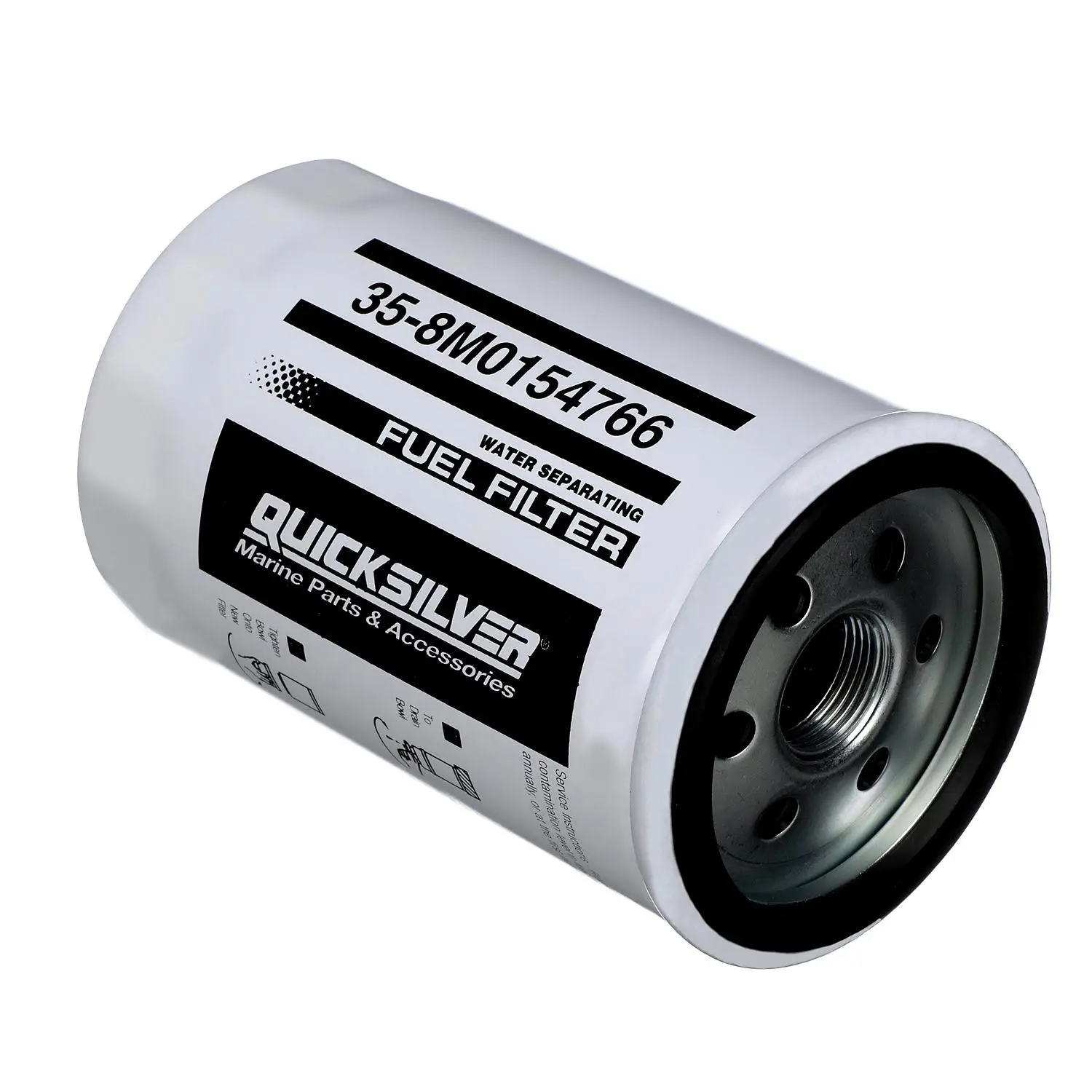 Quicksilver 8M0154766 Water Separating Fuel Filter for Select Yamaha 2-Stroke & 4-Stroke up to 115hp Outboards