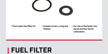 Mercury Carburetor Fuel Filter 8767T for Two-Barrel and Four-Barrel Rochester Carburetors
