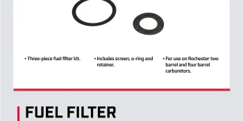 Mercury Carburetor Fuel Filter 8767T for Two-Barrel and Four-Barrel Rochester Carburetors