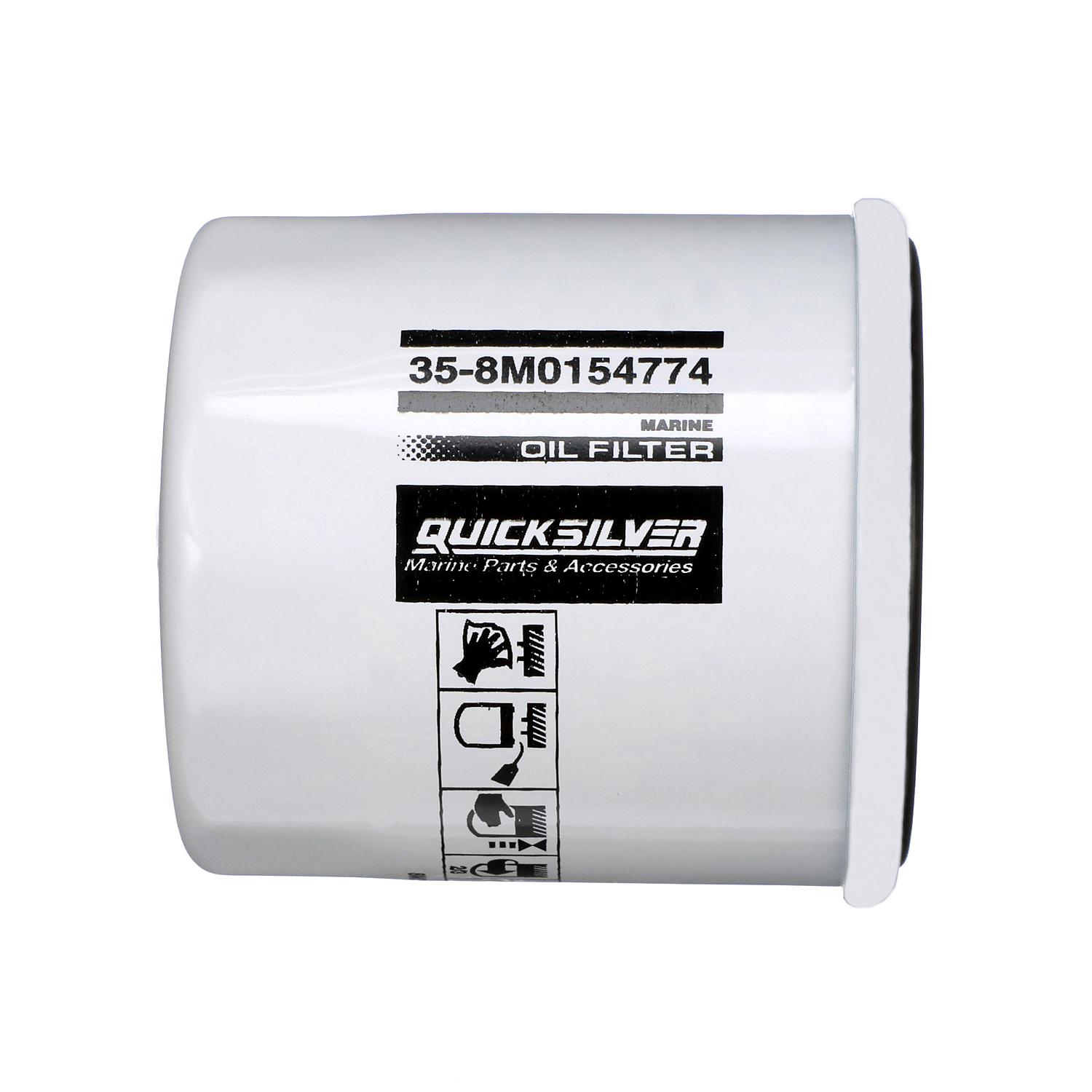 Quicksilver 8M0154774 Oil Filter for Various Marine Engines