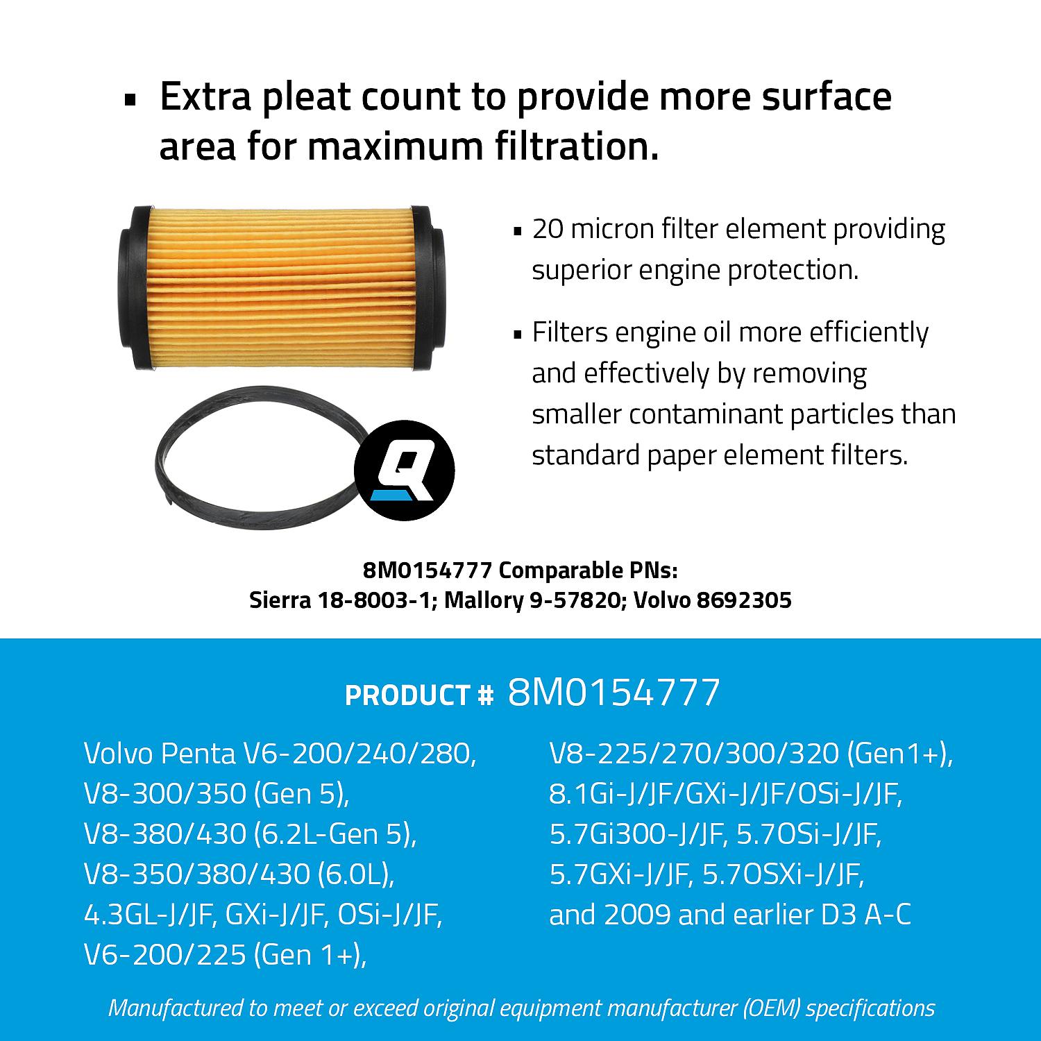 Quicksilver 8M0154777 Oil Filter for Various Marine Engines - Image 6