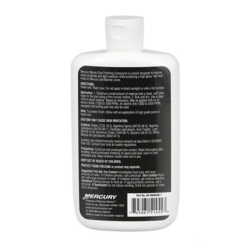 Mercury 859026K1 High-Gloss Cowl Finishing Compound, Fine Grit – 8.4 oz Bottle