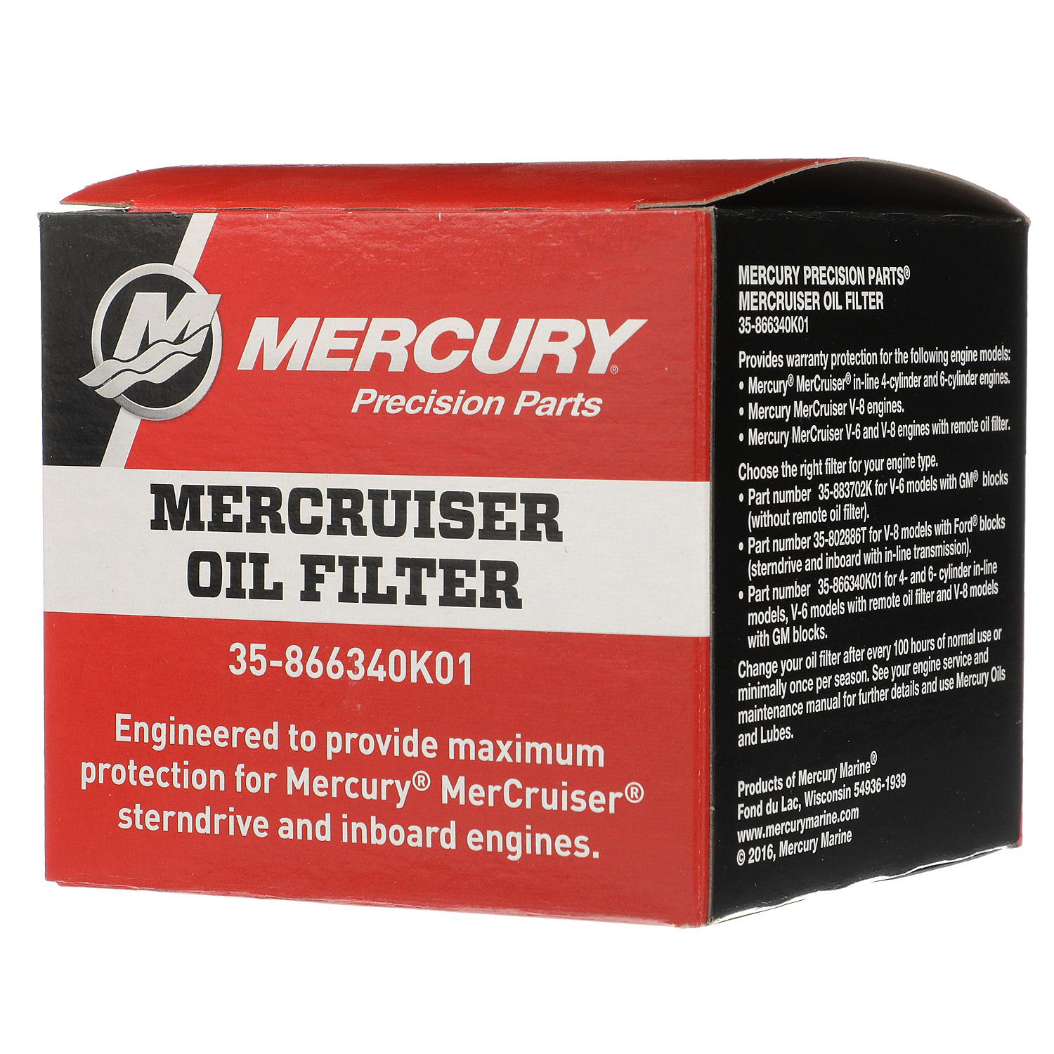 Mercury Oil Filter 866340K01 for MerCruiser Sterndrive and Inboard engines - Image 2
