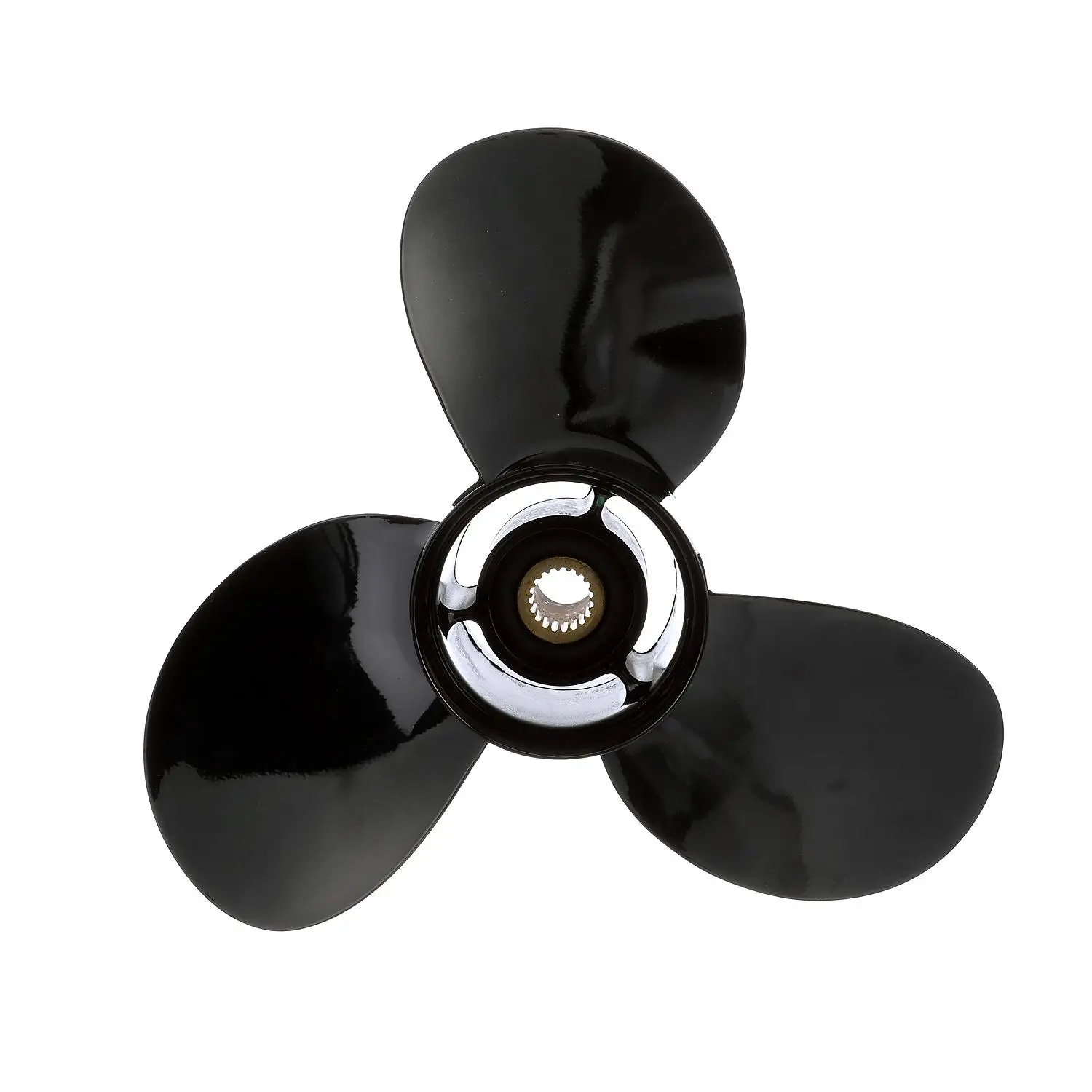 Quicksilver Black Diamond Bravo Two Propeller Black Finish, 20" Diameter x 11" Pitch, Right Hand Rotation - Image 2