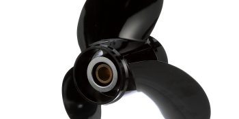 Quicksilver Black Diamond Bravo Two Propeller Black Finish, 19.5″ Diameter x 13″ Pitch, Right Hand Rotation