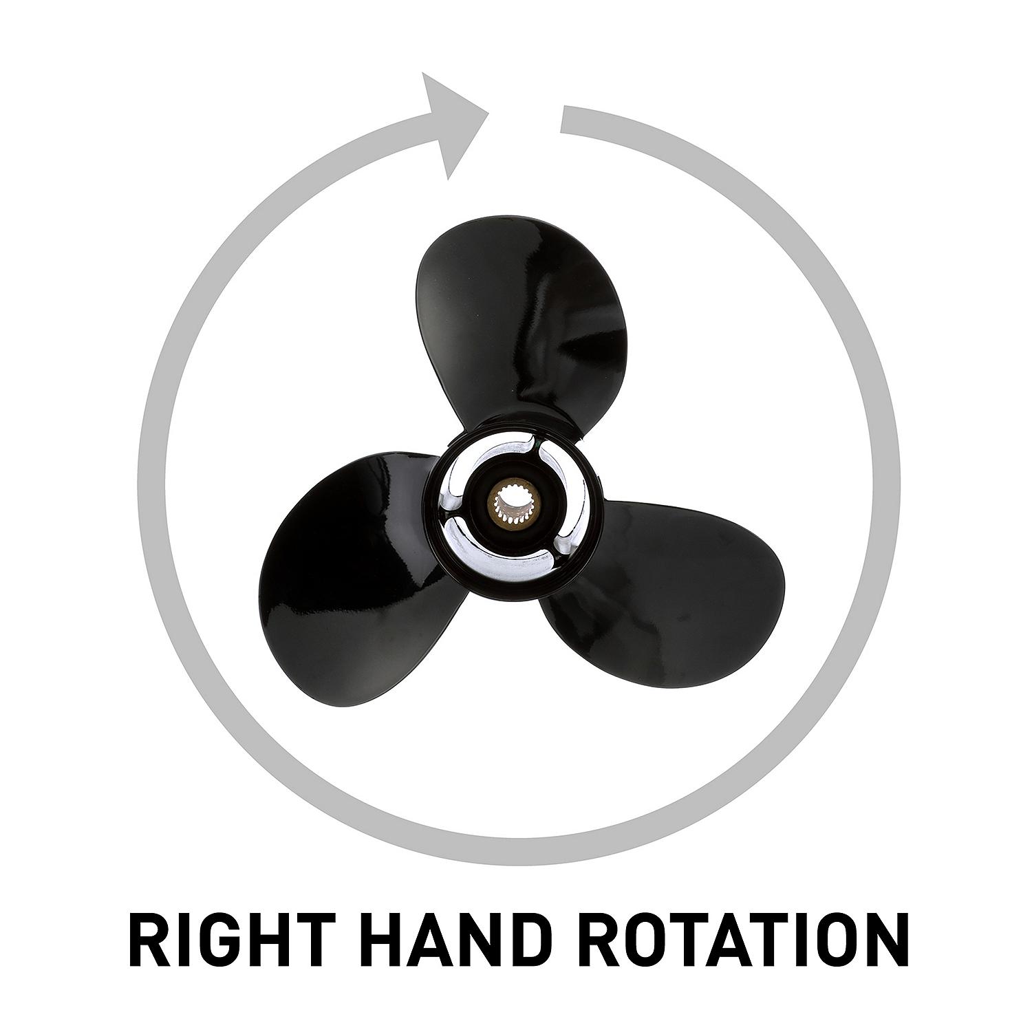 Quicksilver Black Diamond Bravo Two Propeller Black Finish, 19.5" Diameter x 13" Pitch, Right Hand Rotation - Image 5