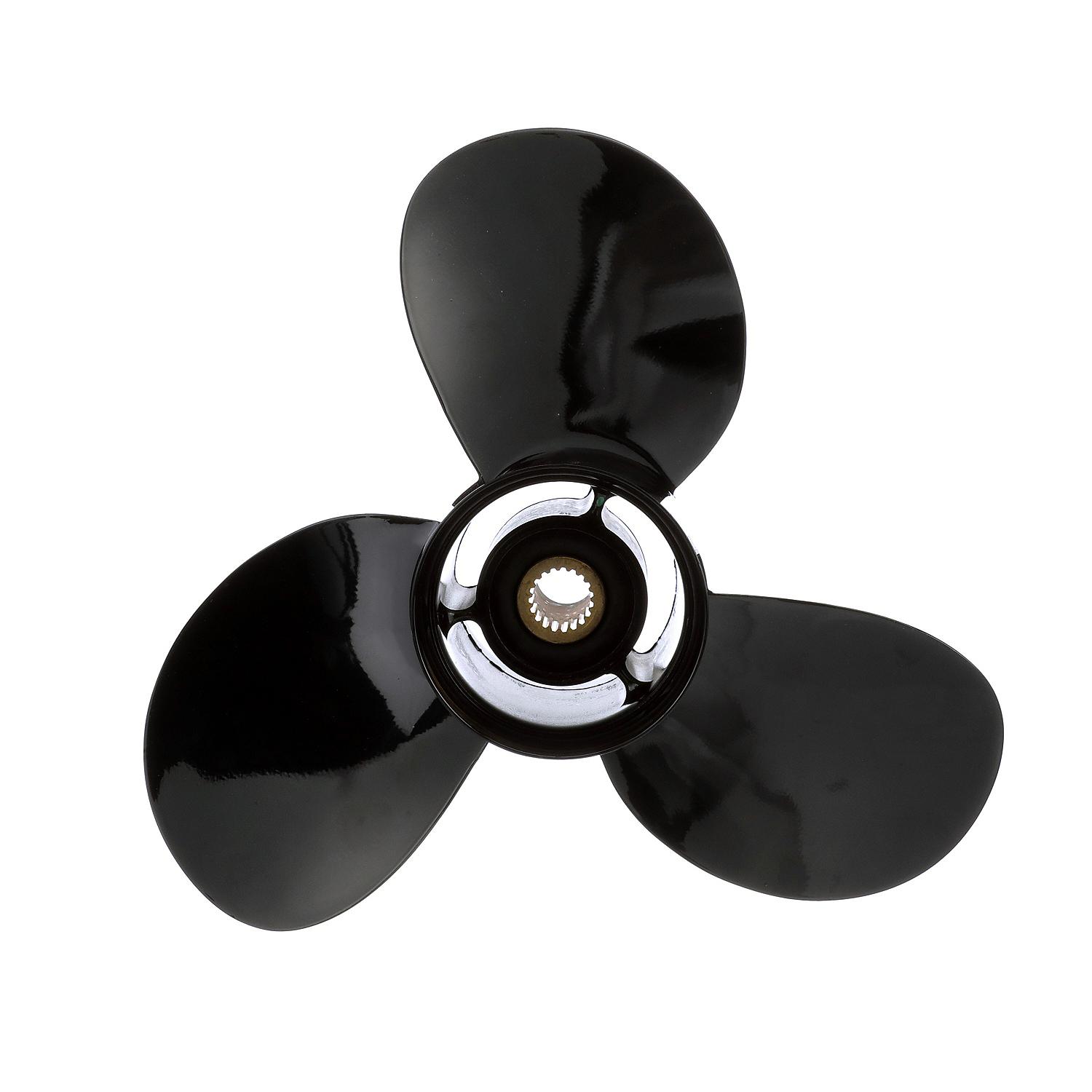 Quicksilver Black Diamond Bravo Two Propeller Black Finish, 19.3″ Diameter x 15″ Pitch, Right Hand Rotation
