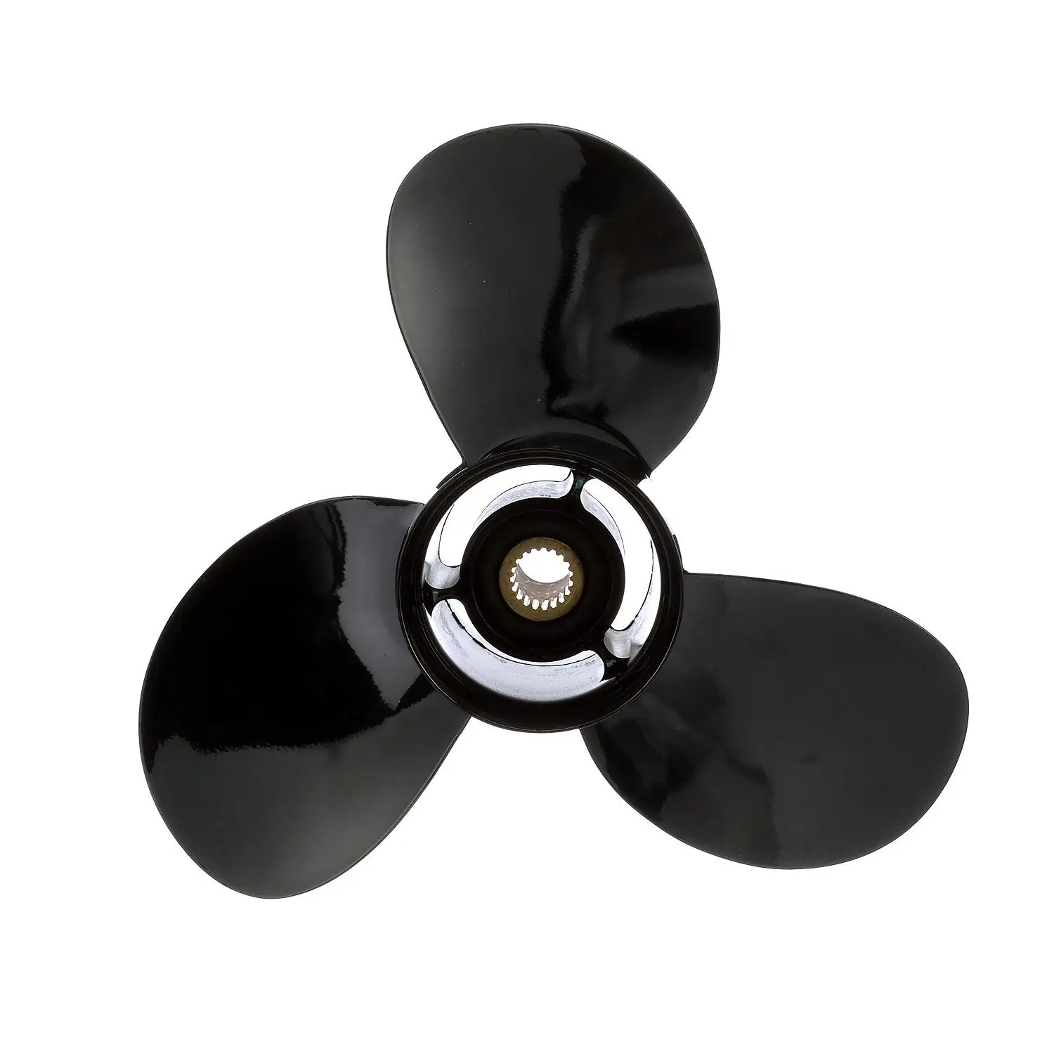 Quicksilver Black Diamond Bravo Two Propeller Black Finish, 19.3″ Diameter x 15″ Pitch, Right Hand Rotation