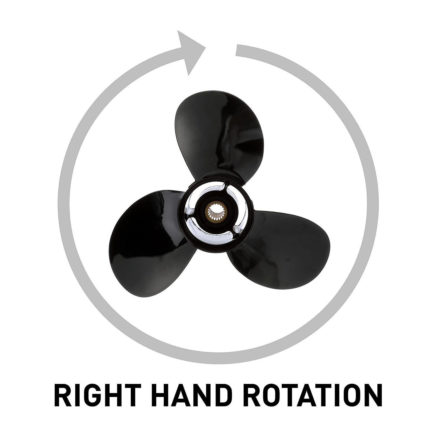 Quicksilver Black Diamond Bravo Two Propeller Black Finish, 19.3" Diameter x 15" Pitch, Right Hand Rotation - Image 4