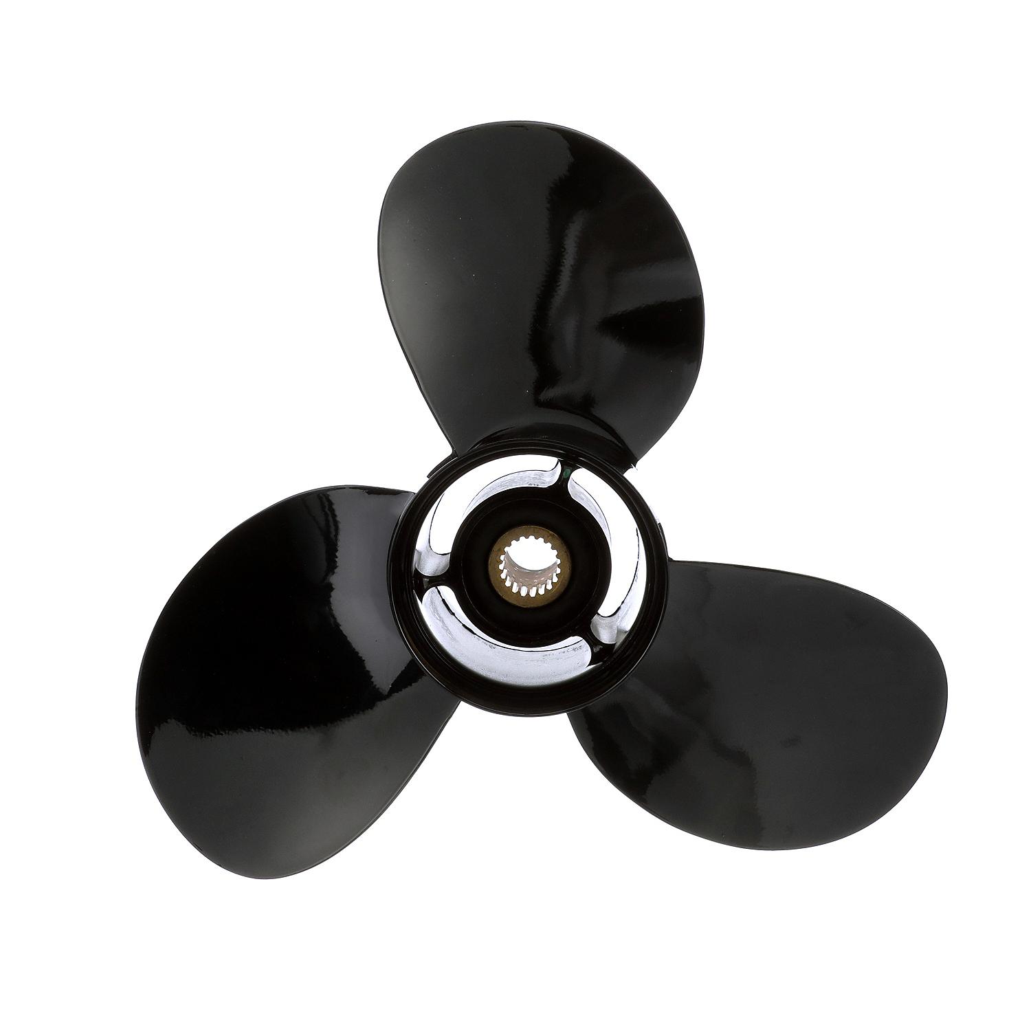 Quicksilver Black Diamond Bravo Two Propeller Black Finish, 18.8″ Diameter x 17″ Pitch, Right Hand Rotation
