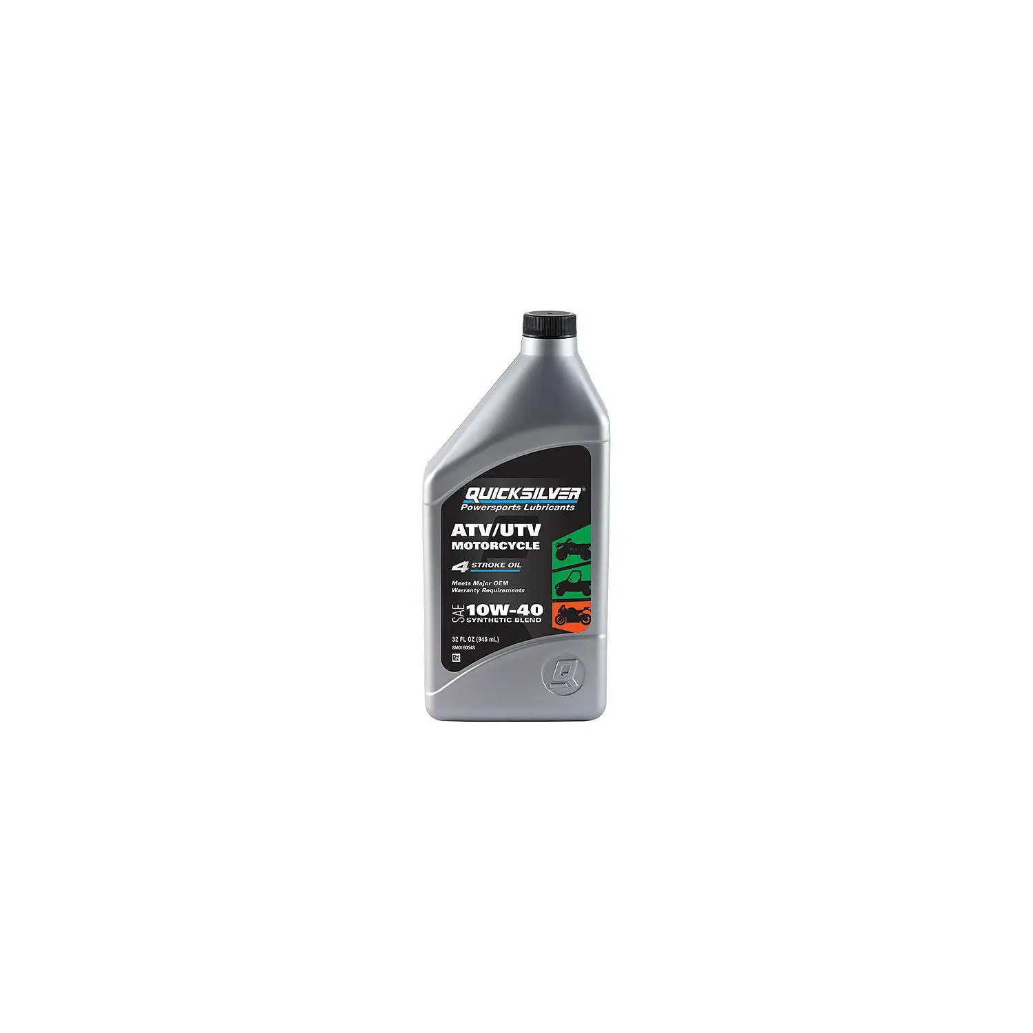 Quicksilver 8M0166408 10W-40 Synthetic Blend ATV/UTV/Motorcycle Oil, 1 Quart, Qty 6 - Image 2