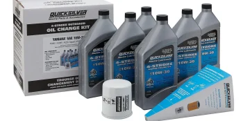 Quicksilver 25W-40 Oil Change Kit for 4-Stroke Yamaha F200 through F250 Outboards